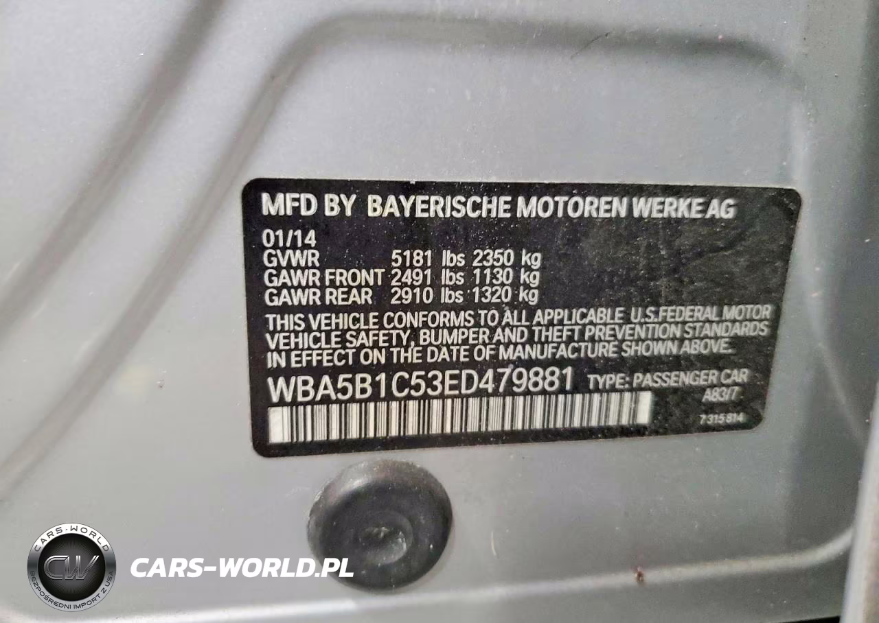 2014 BMW 535 I VIN:WBA5B1C53ED479881 - 12