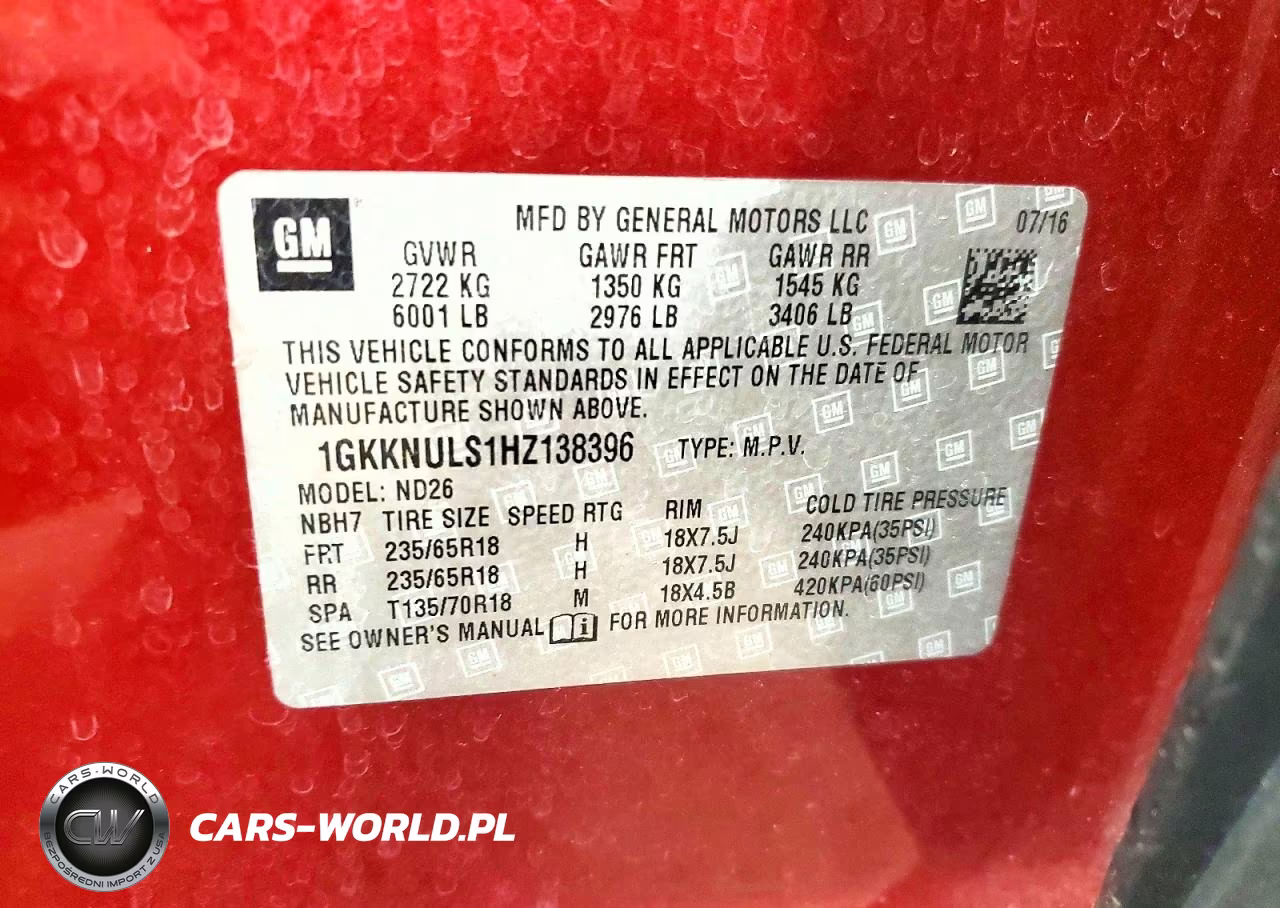 2017 GMC Acadia Slt-1 VIN:1GKKNULS1HZ138396 - 12