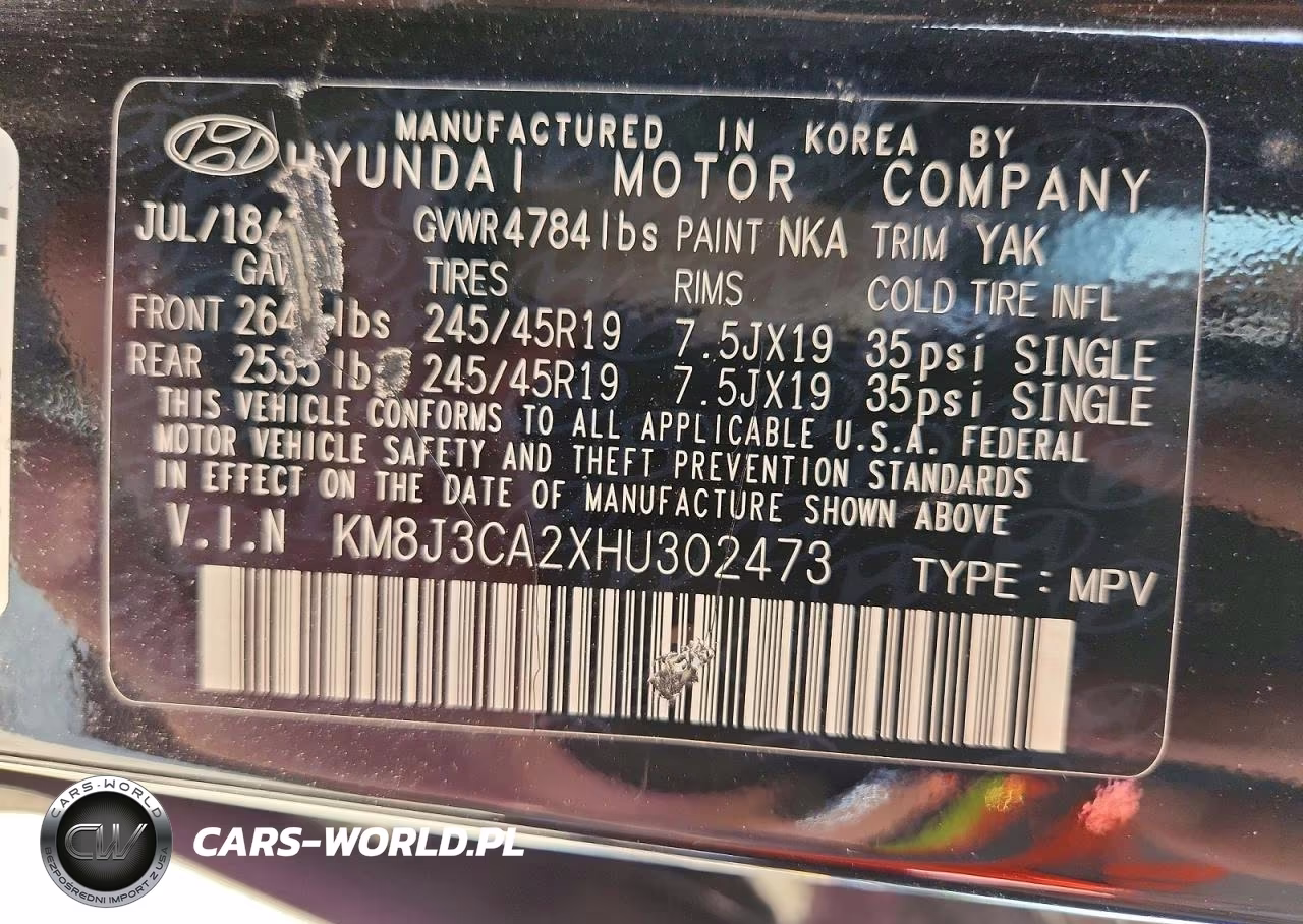 2017 Hyundai Tucson Limited VIN:KM8J3CA2XHU302473 - 13