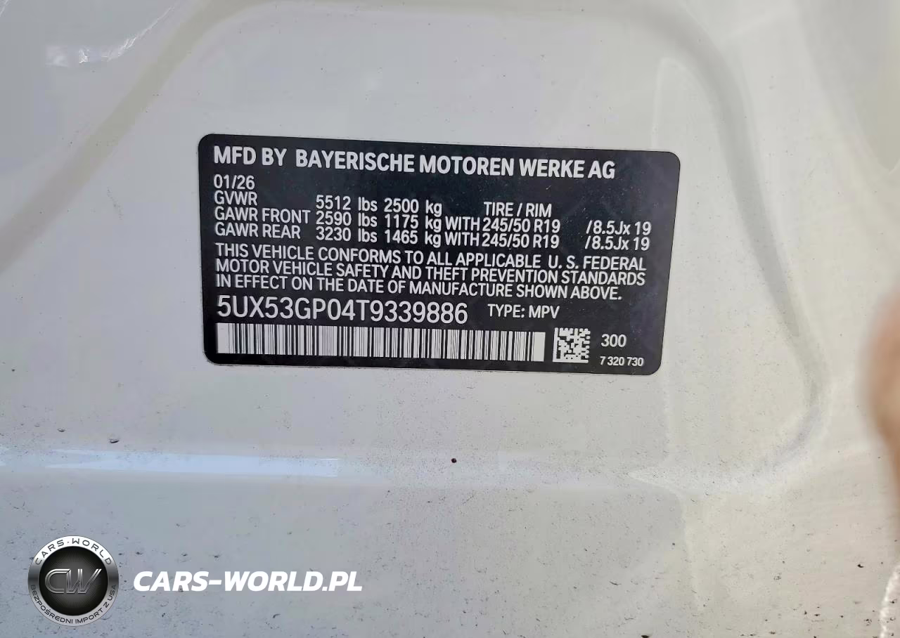 2026 BMW X3 30 xDrive VIN:5UX53GP04T9339886 - 13