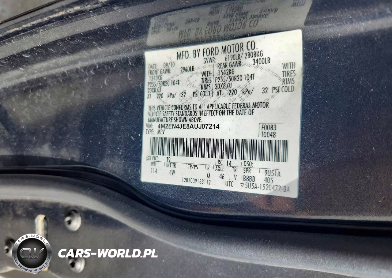 2010 Mercury Mountaineer Premier VIN:4M2EN4JE8AUJ07214 - 13