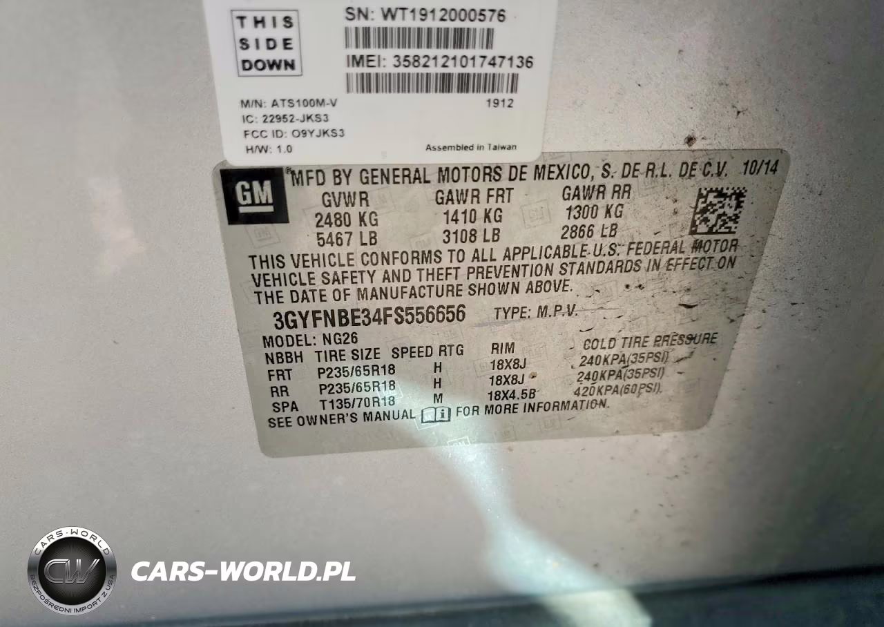 2015 Cadillac Srx Luxury Collection VIN:3GYFNBE34FS556656 - 13