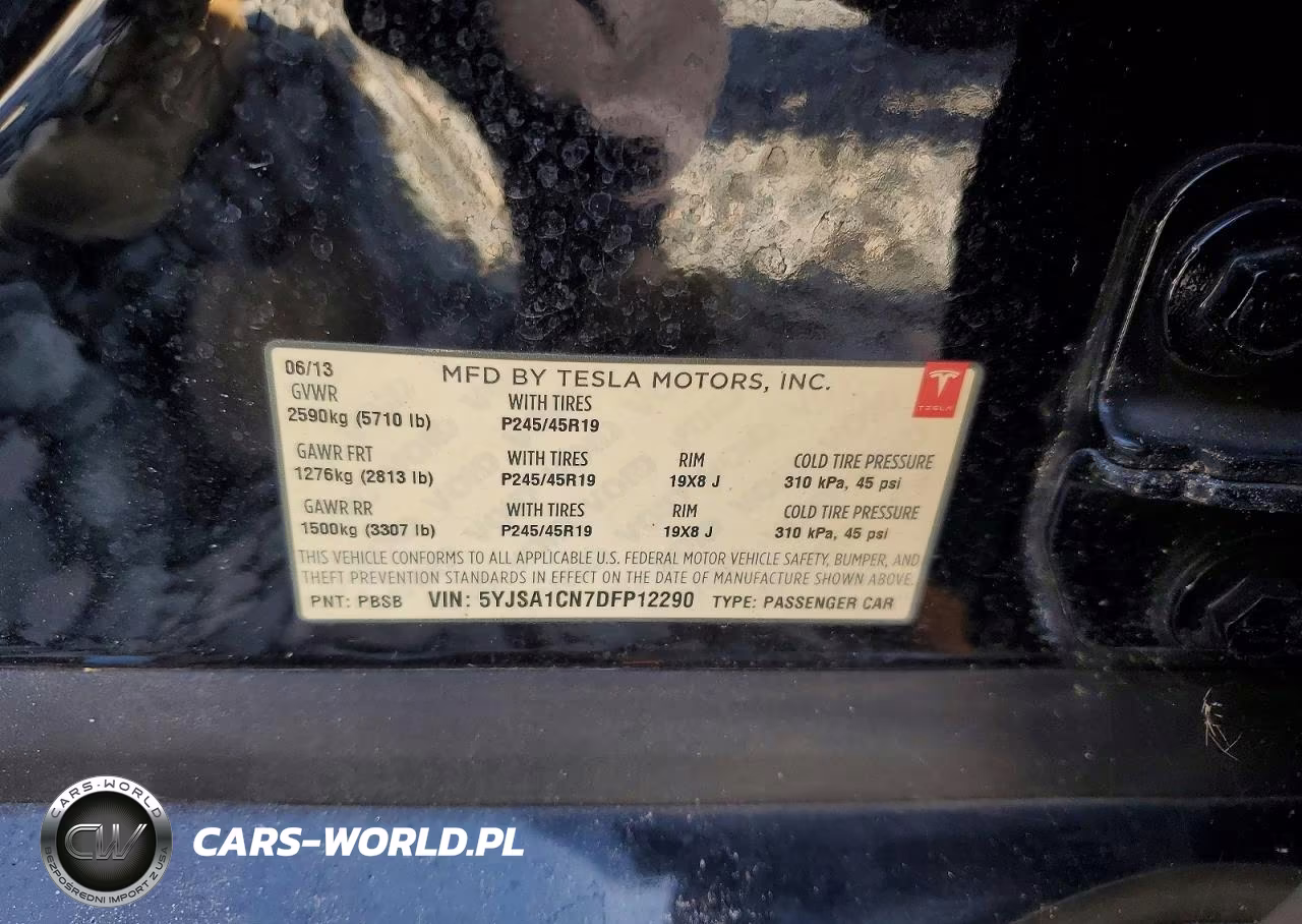 2013 Tesla Model S VIN:5YJSA1CN7DFP12290 - 12