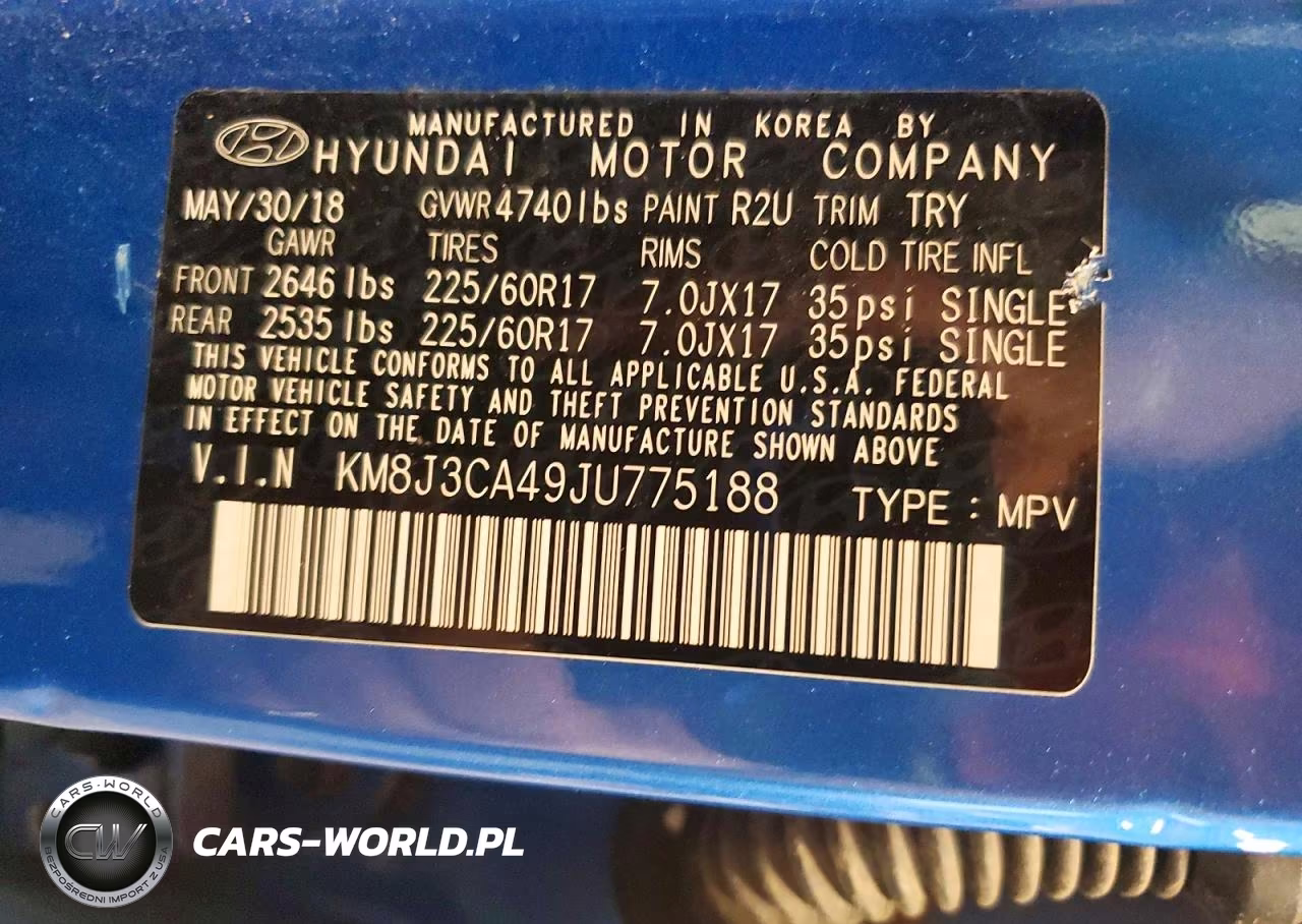 2018 Hyundai Tucson Sel VIN:KM8J3CA49JU775188 - 13