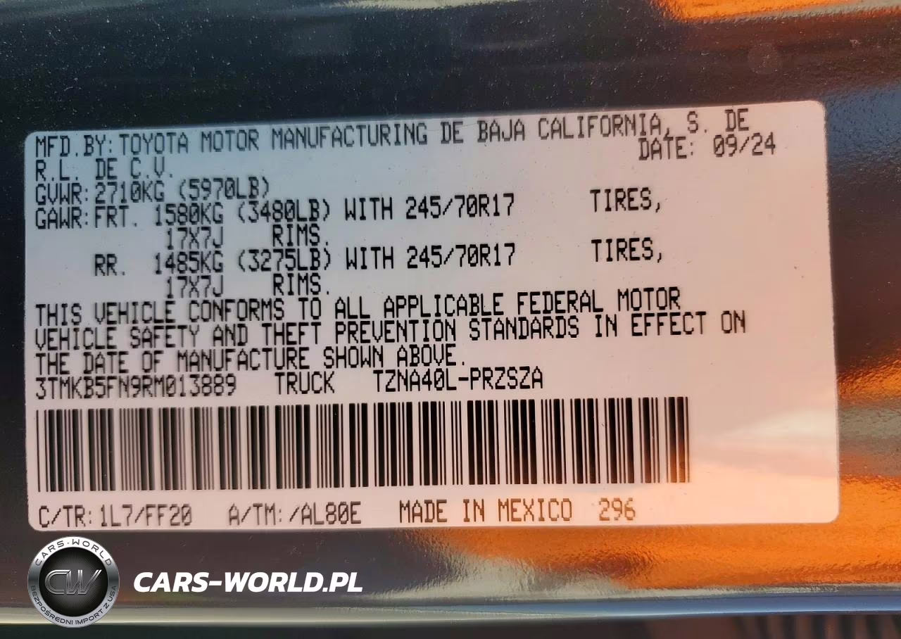2024 Toyota Tacoma Sr5 VIN:3TMKB5FN9RM013889 - 13
