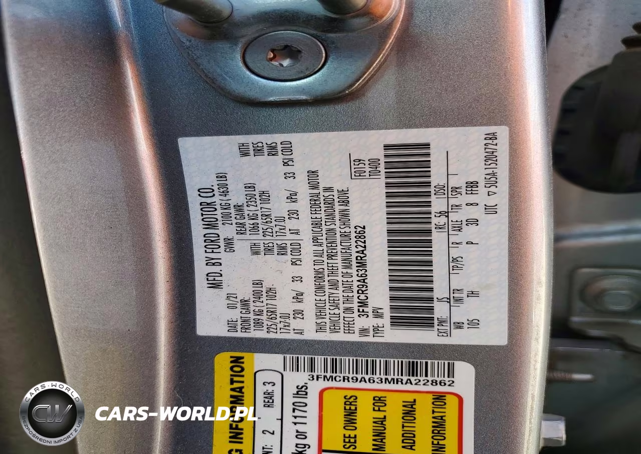2021 Ford Bronco Sport VIN:3FMCR9A63MRA22862 - 13