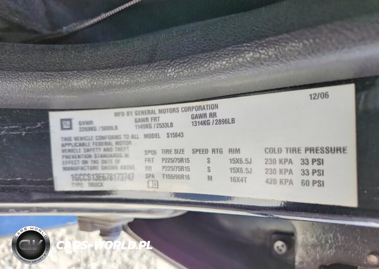 2007 Chevrolet Colorado VIN:1GCCS13E678173747 - 12