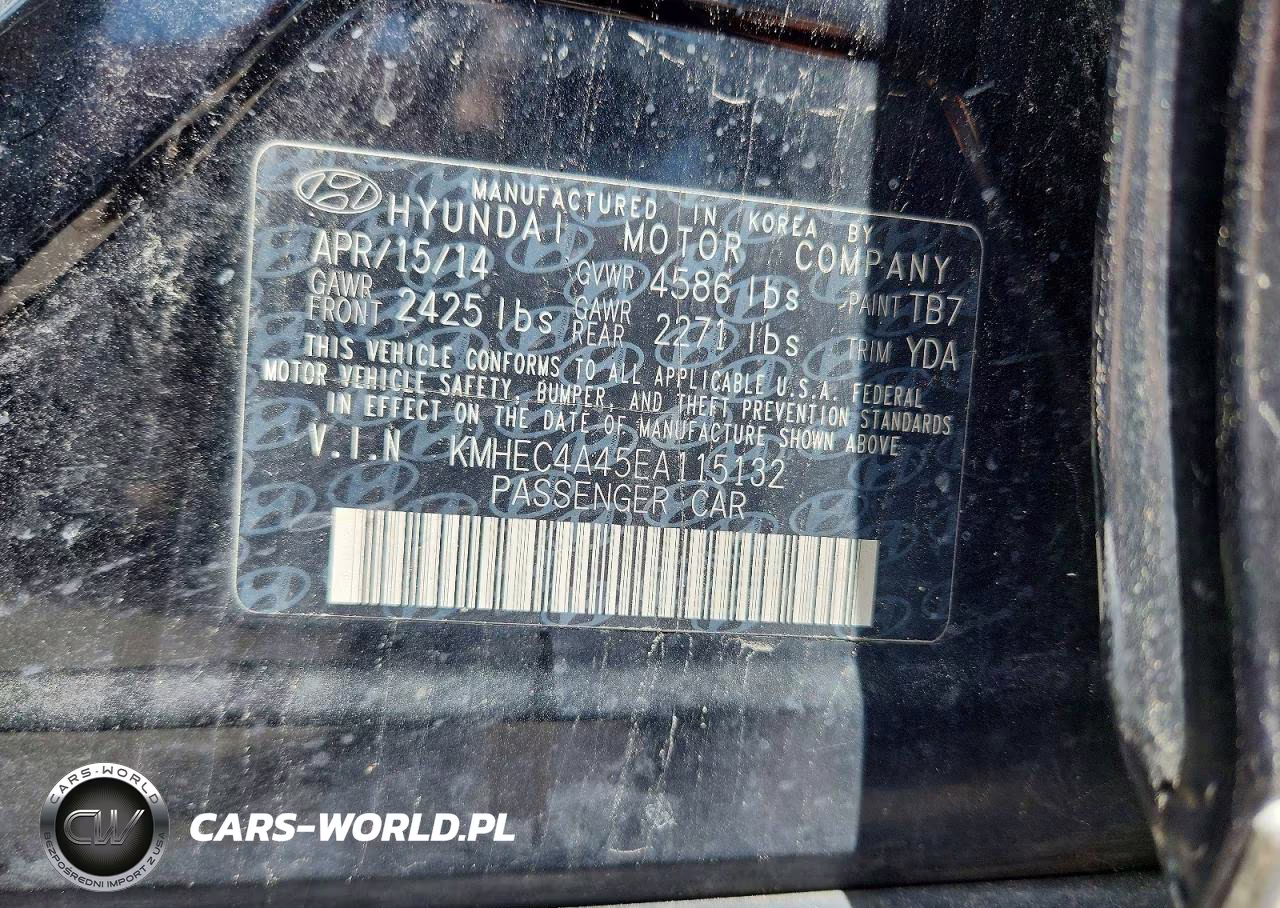 2014 Hyundai Sonata Hybrid VIN:KMHEC4A45EA115132 - 12