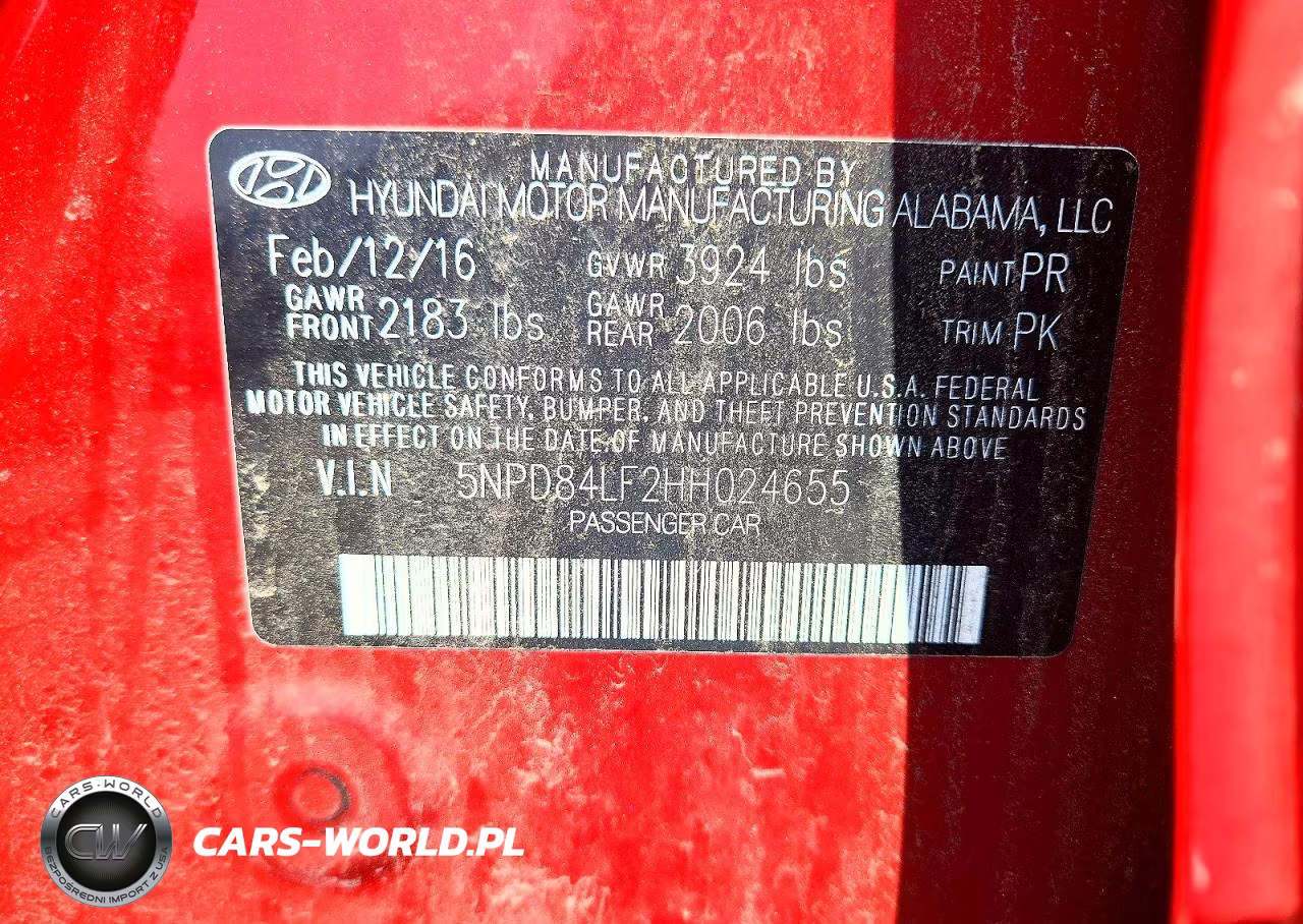 2017 Hyundai Elantra Limited VIN:5NPD84LF2HH024655 - 12