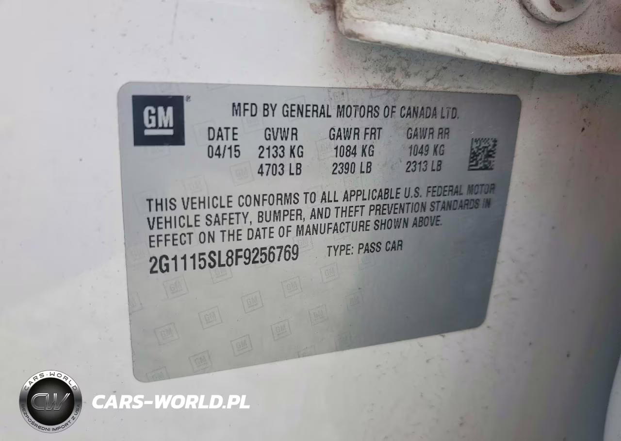 2015 Chevrolet Impala Lt VIN:2G1115SL8F9256769 - 12