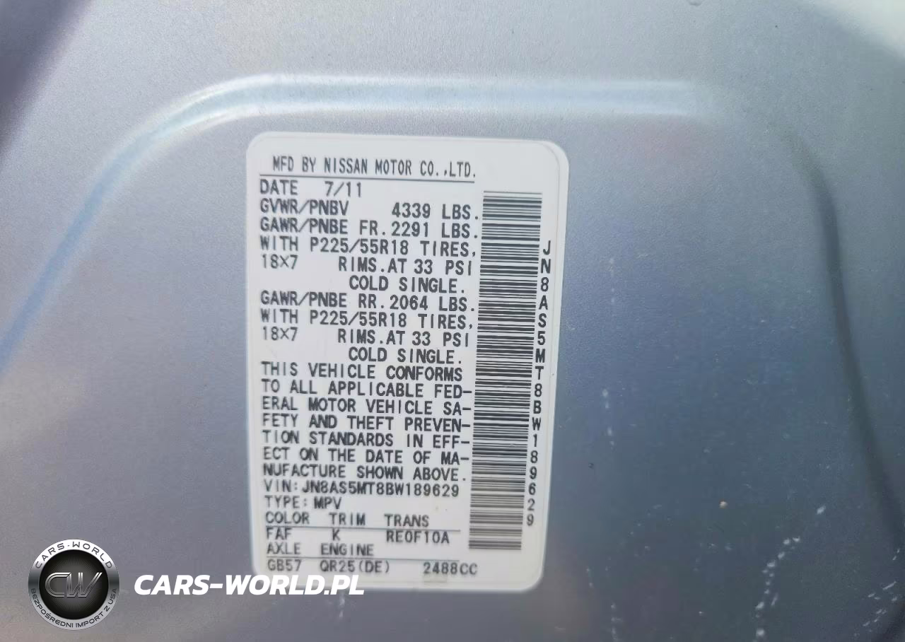 2011 Nissan Rogue S VIN:JN8AS5MT8BW189629 - 13