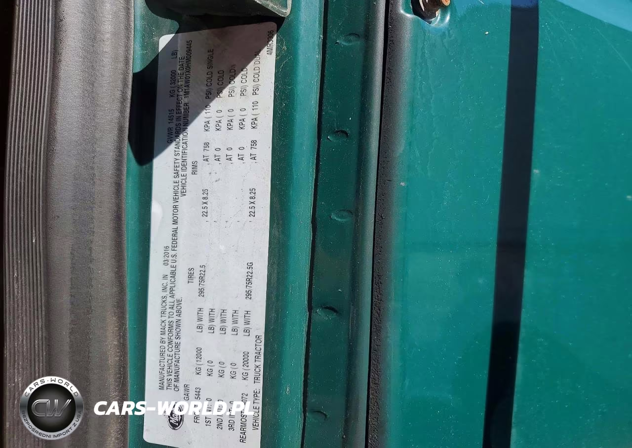 2017 Mack 600 Cxu600 VIN:1M1AW01X0HM009445 - 11