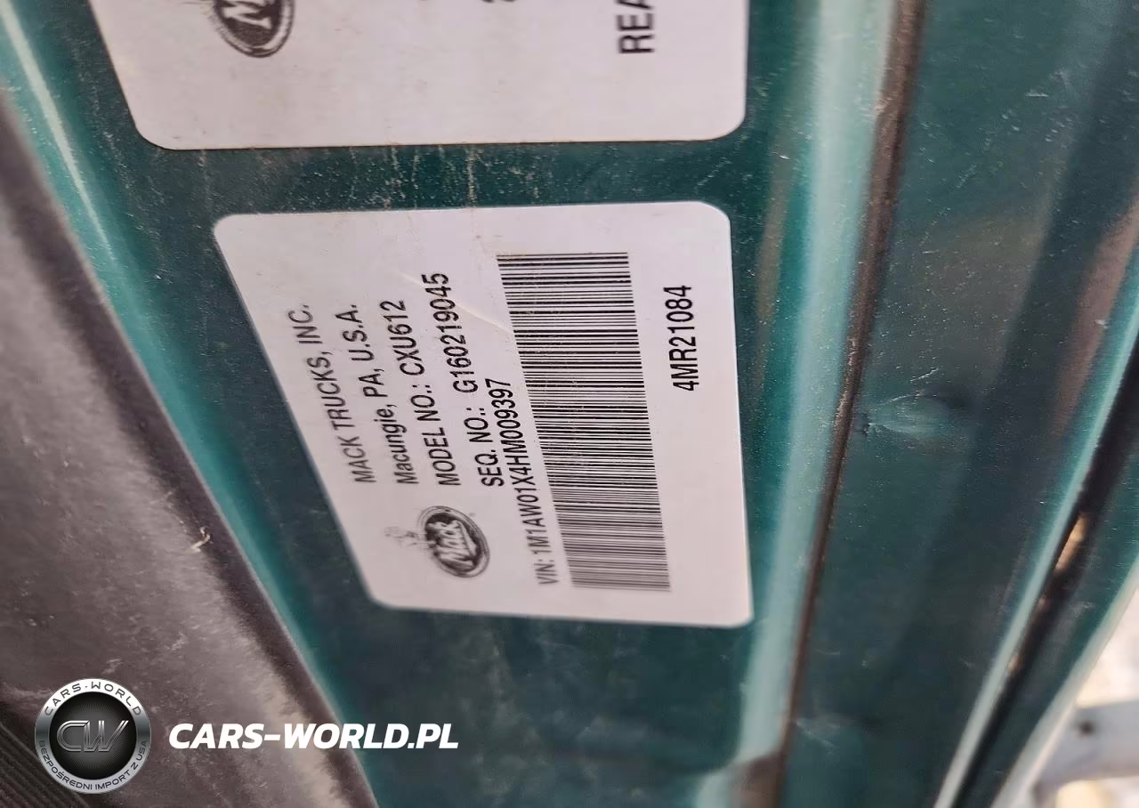 2017 Mack 600 Cxu600 VIN:1M1AW01X4HM009397 - 10
