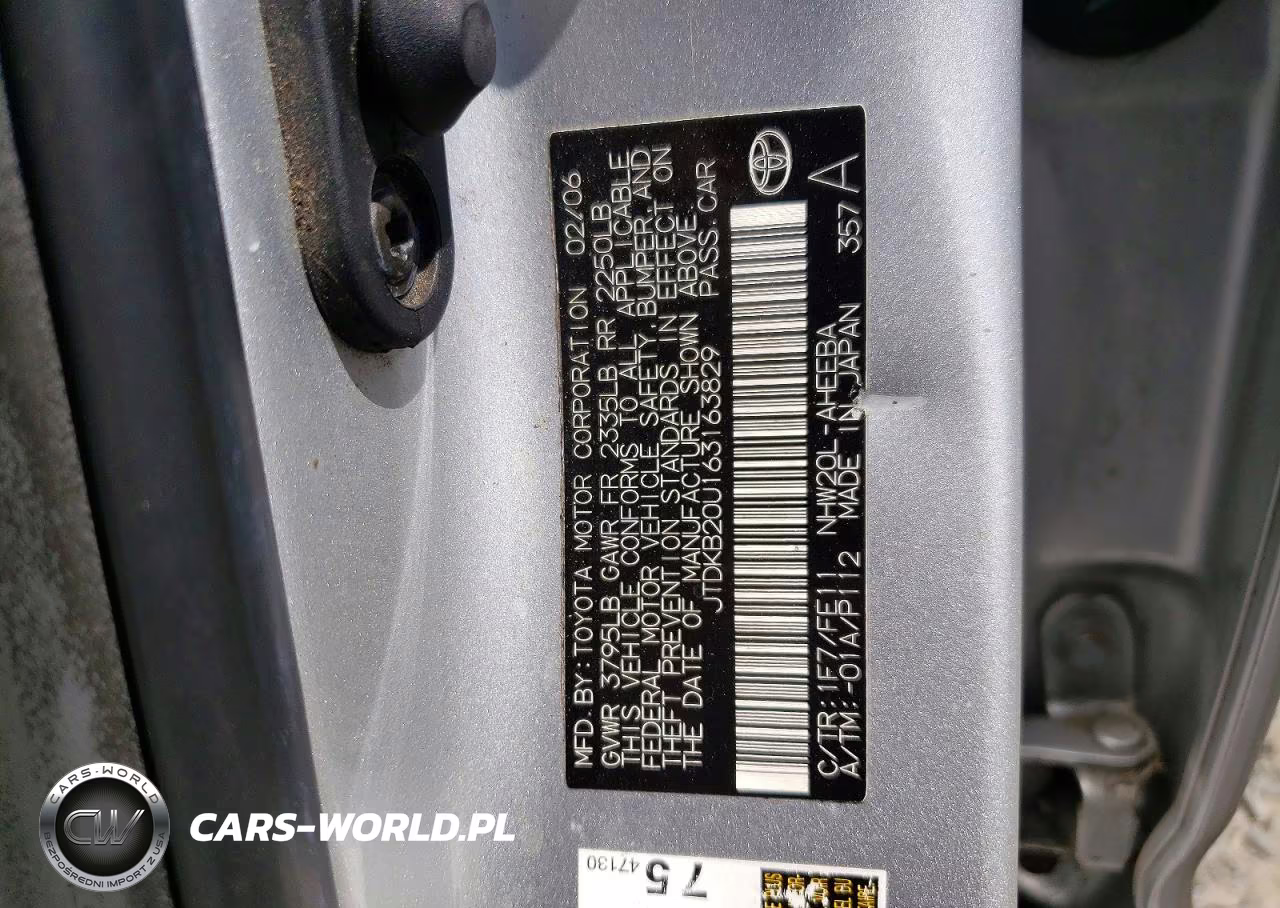 2006 Toyota Prius Base VIN:JTDKB20U163163829 - 13