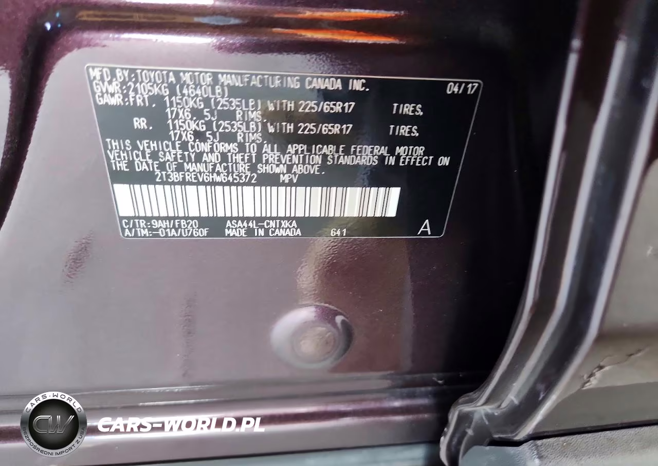 2017 Toyota Rav4 Le VIN:2T3BFREV6HW645372 - 13