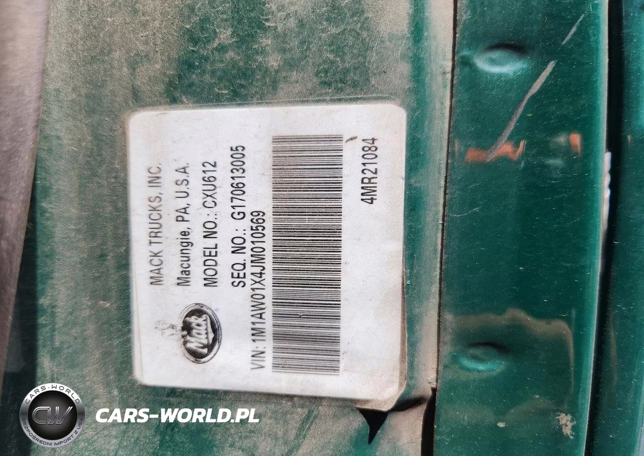 2018 Mack 600 Cxu600 VIN:1M1AW01X4JM010569 - 10