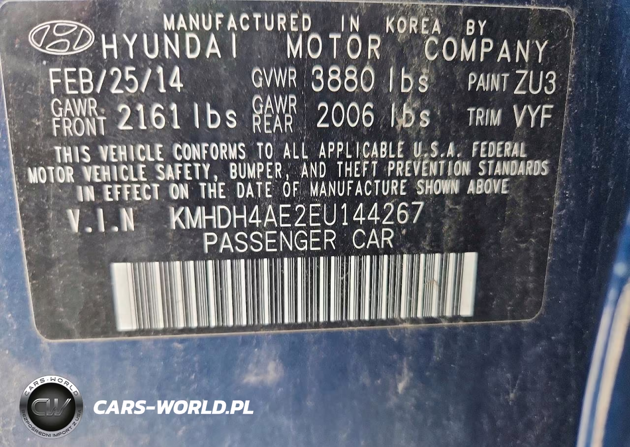 2014 Hyundai Elantra Limited VIN:KMHDH4AE2EU144267 - 12