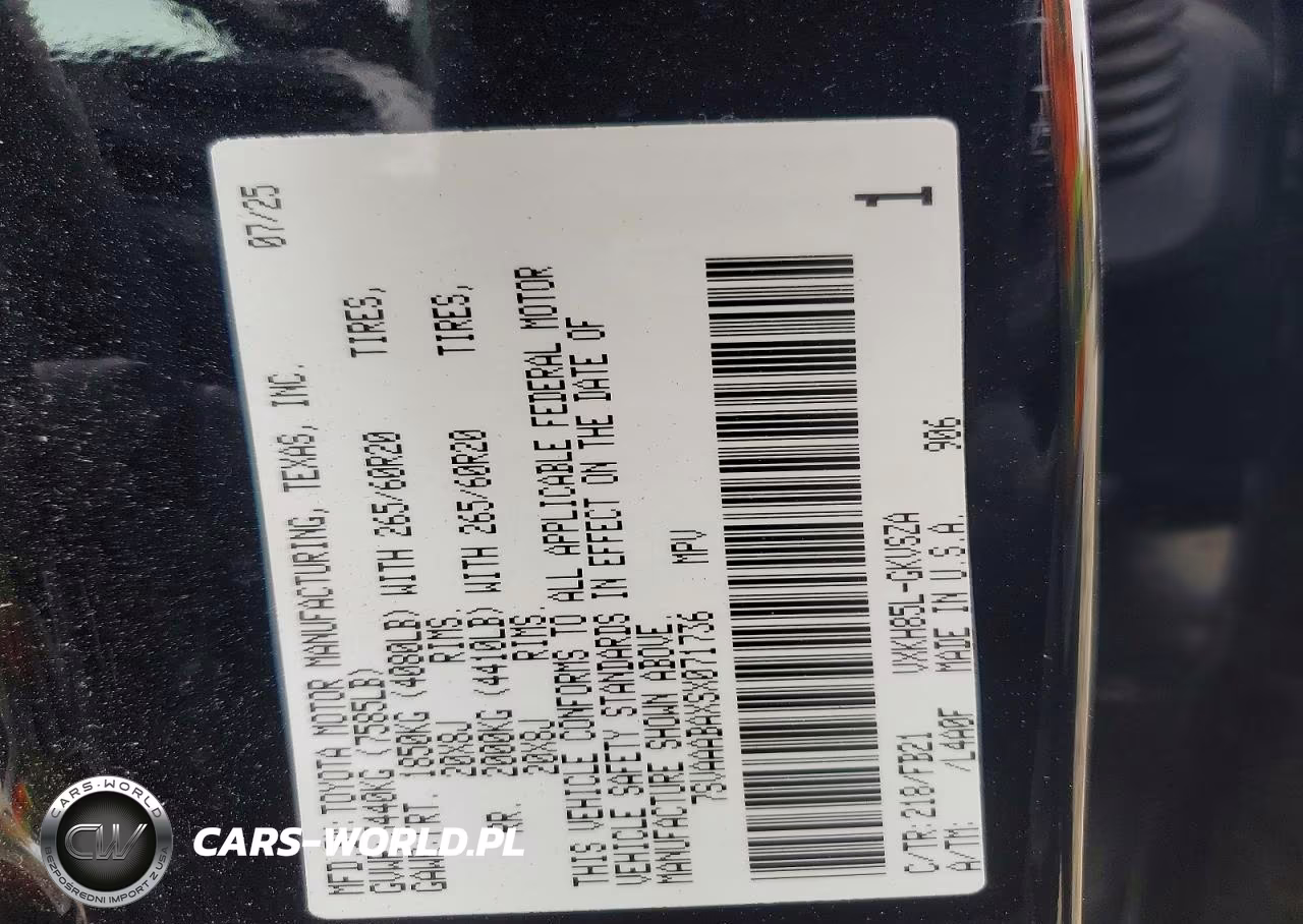 2025 Toyota Sequoia Sr5 VIN:7SVAAABAXSX071736 - 13