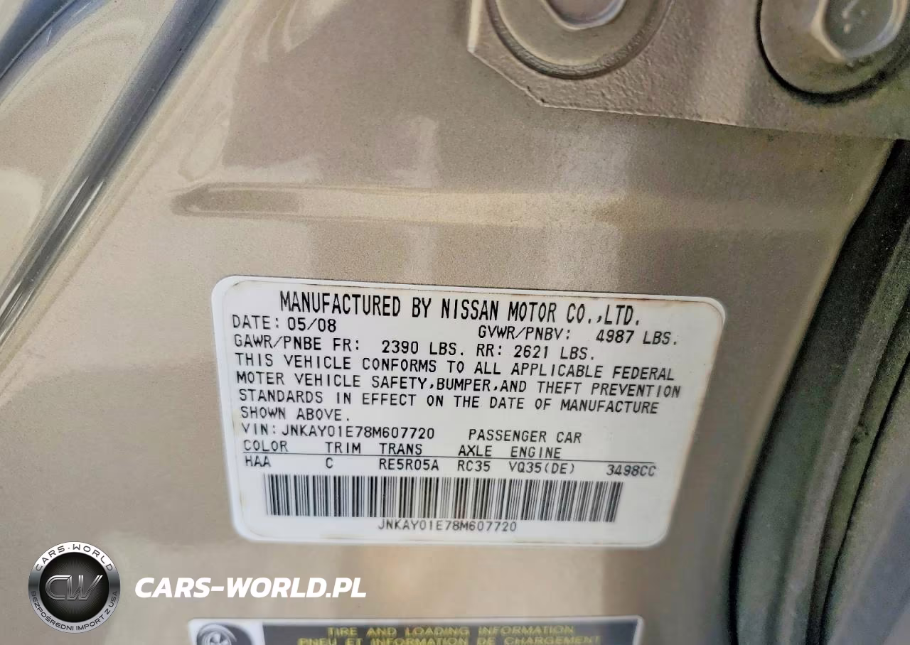 2008 Infiniti M35 Base VIN:JNKAY01E78M607720 - 12