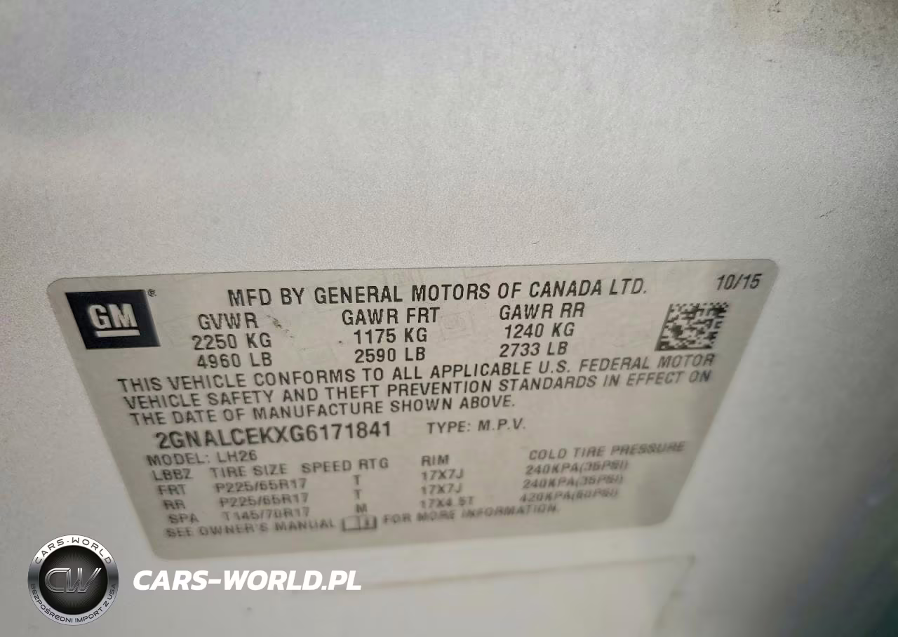 2016 Chevrolet Equinox Lt VIN:2GNALCEKXG6171841 - 13