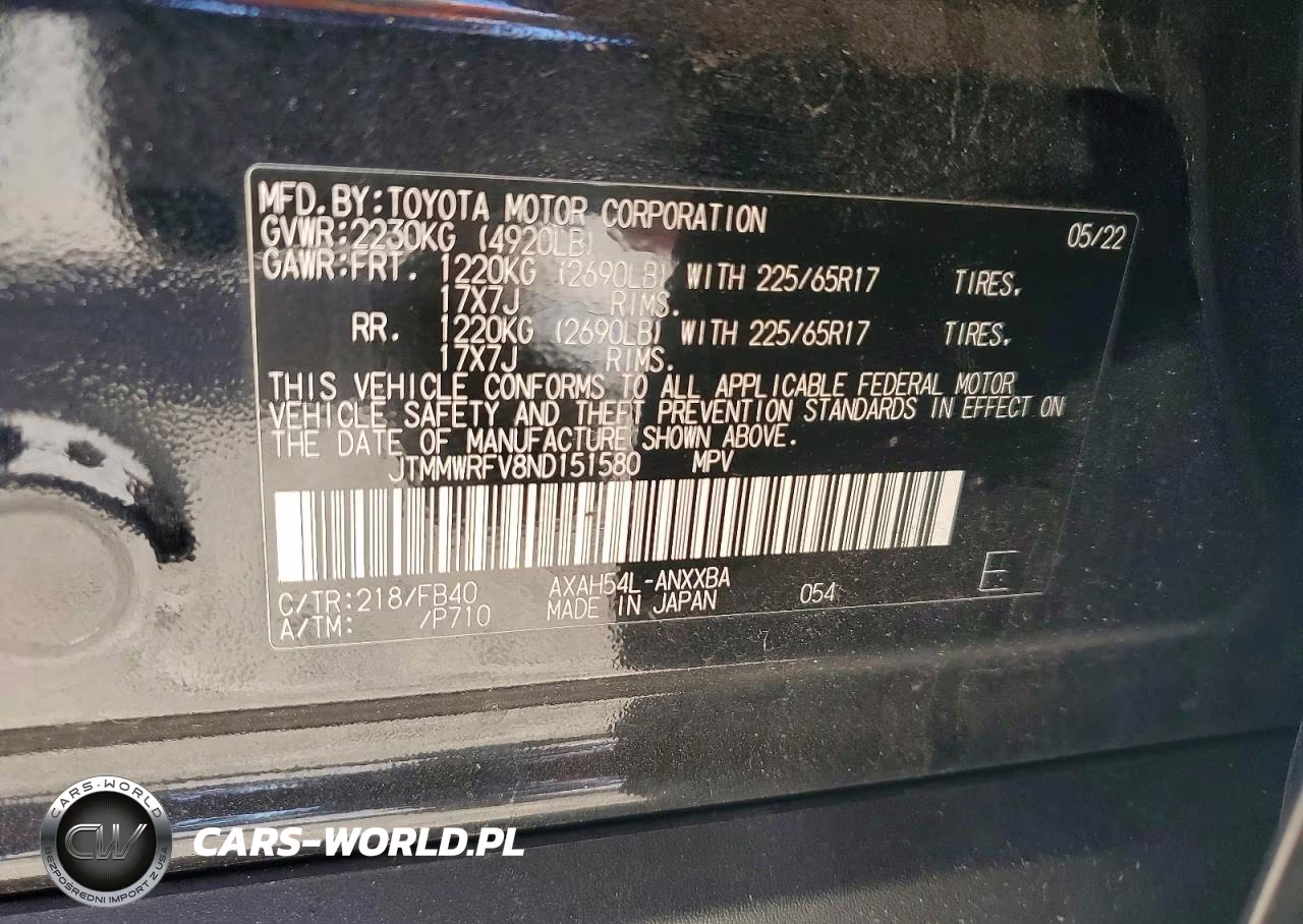 2022 Toyota Rav4 Le VIN:JTMMWRFV8ND151580 - 13