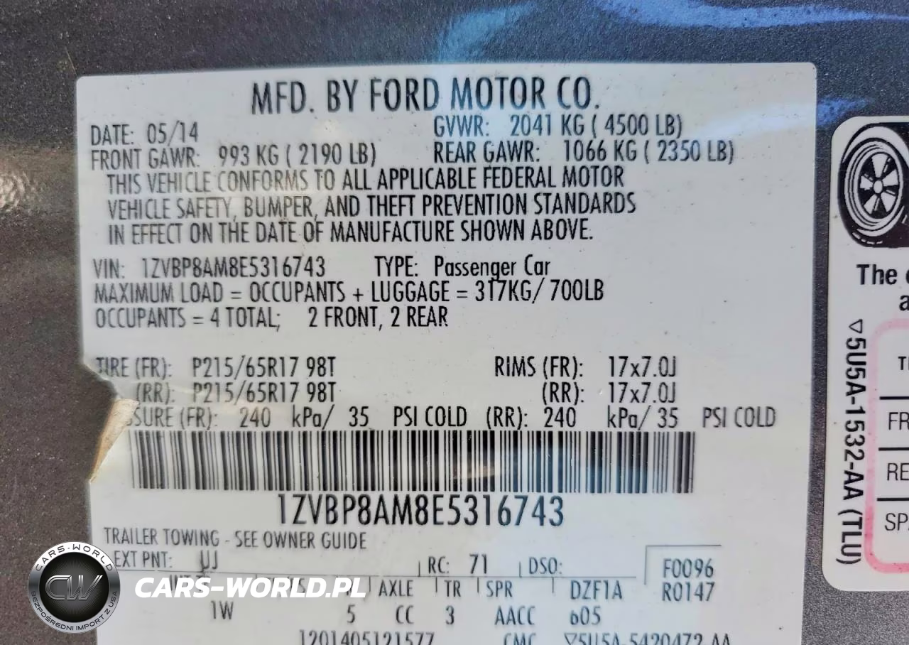 2014 Ford Mustang VIN:1ZVBP8AM8E5316743 - 12