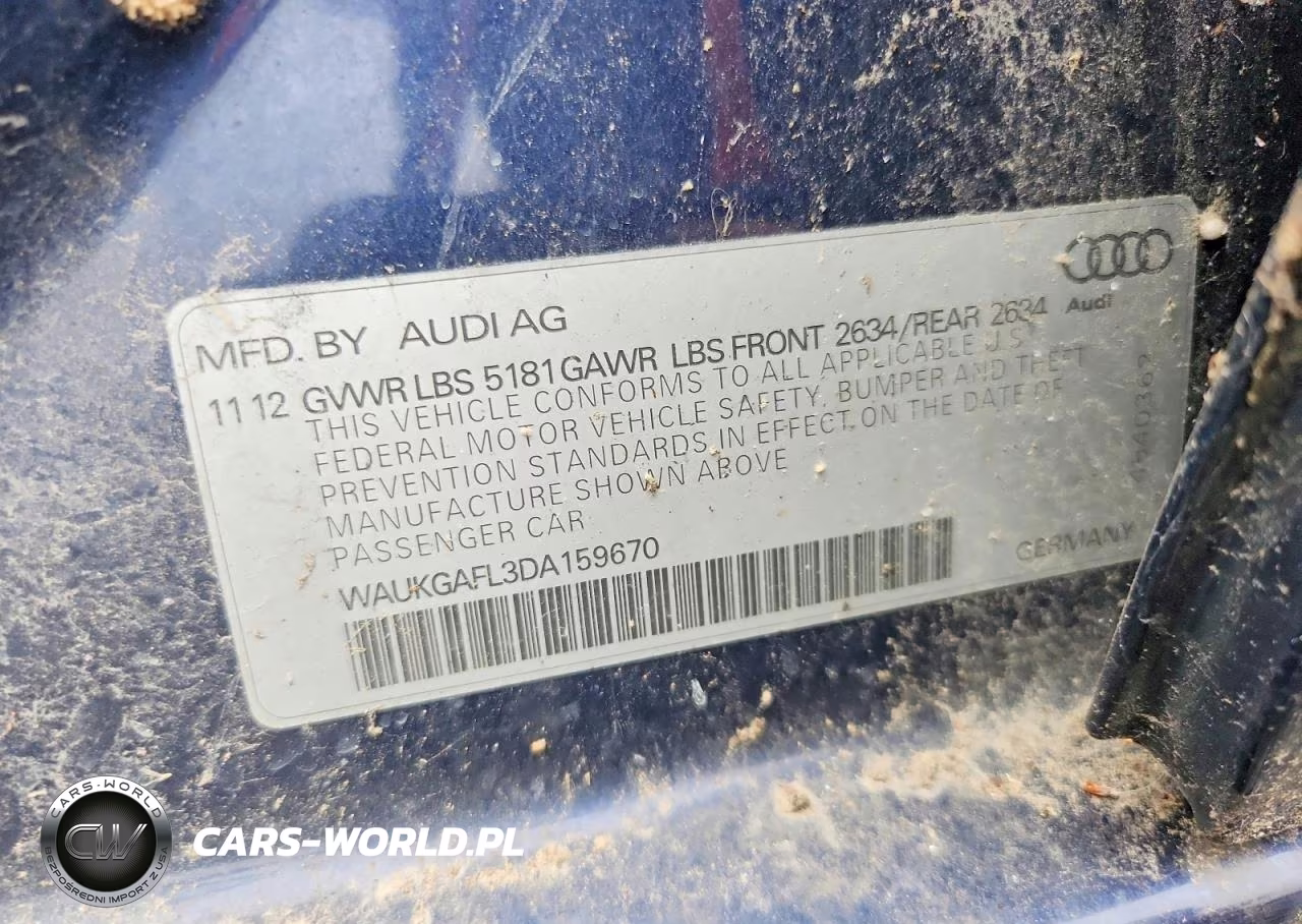 2013 Audi S4 Prestige VIN:WAUKGAFL3DA159670 - 12