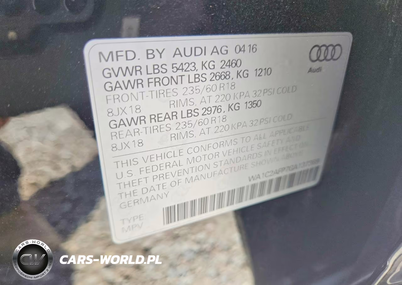 2016 Audi Q5 Premium VIN:WA1C2AFP7GA137369 - 12
