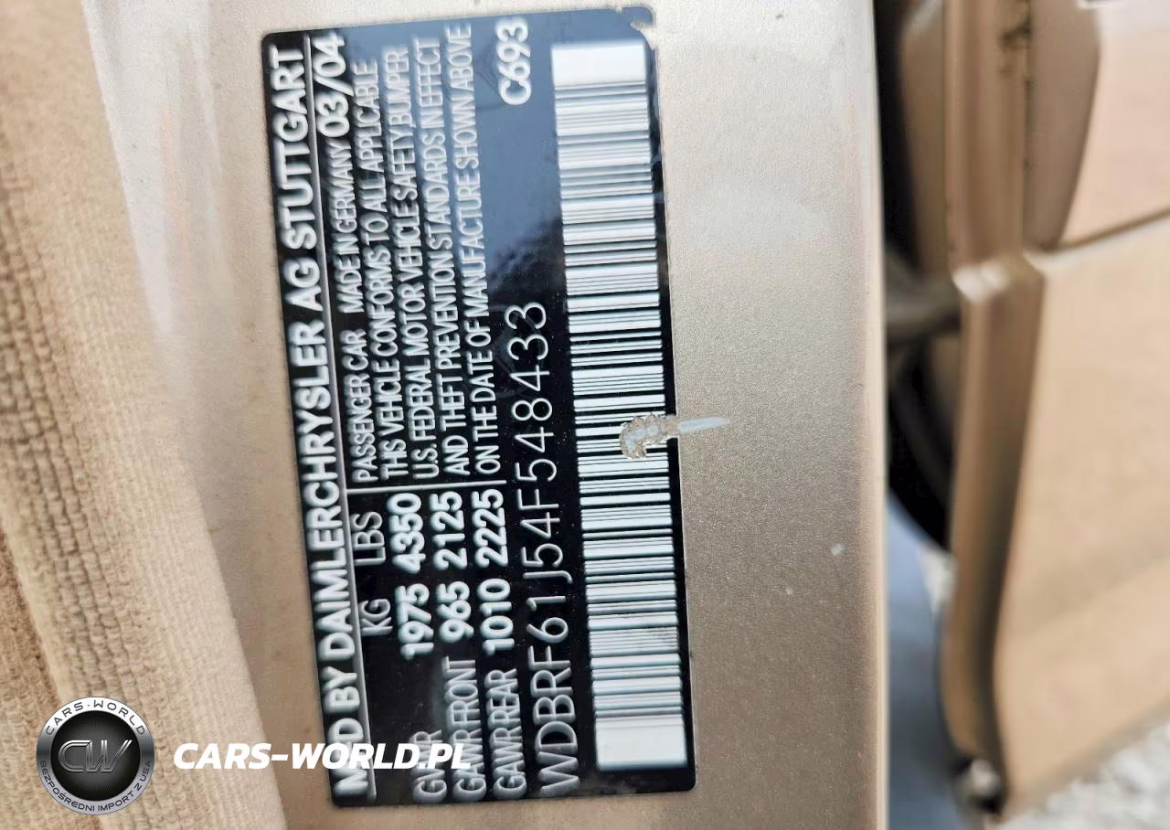 2004 Mercedes-Benz C 240 VIN:WDBRF61J54F548433 - 12