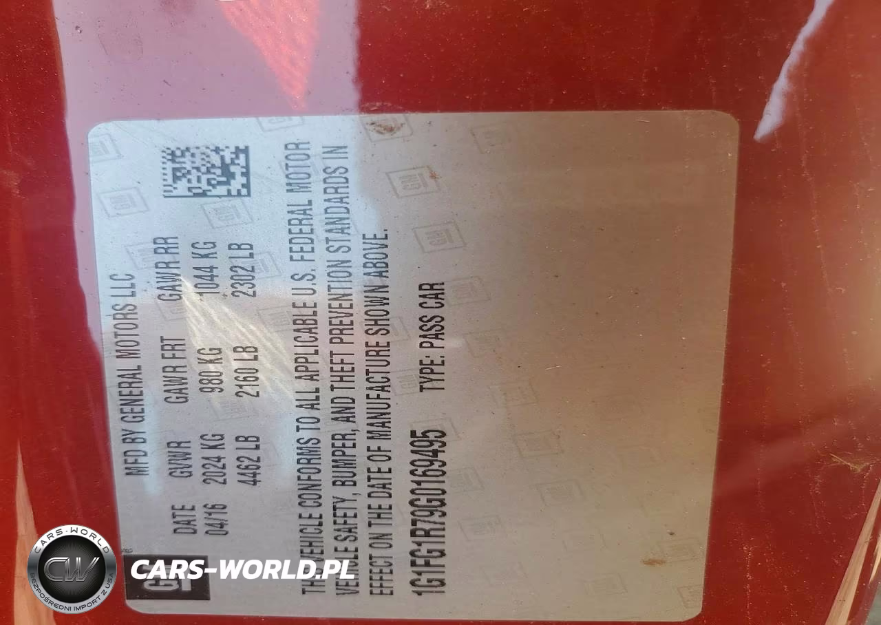 2016 Chevrolet Camaro Ss VIN:1G1FG1R79G0169495 - 12