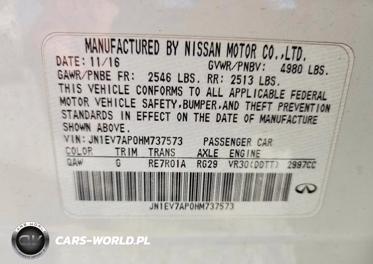 2017 Infiniti Q50 3.0T Premium VIN:JN1EV7AP0HM737573 - 12