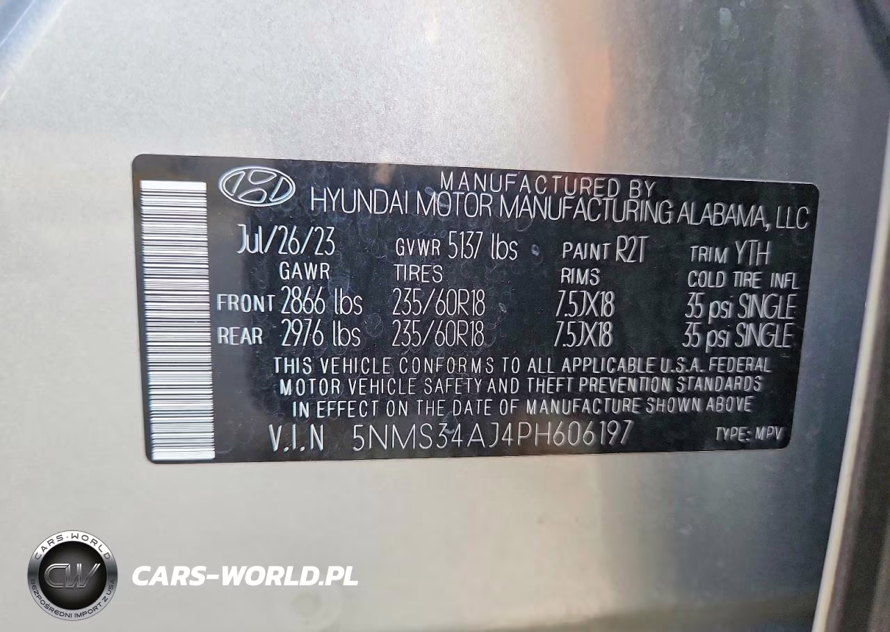 2023 Hyundai Santa Fe Sel Premium VIN:5NMS34AJ4PH606197 - 12