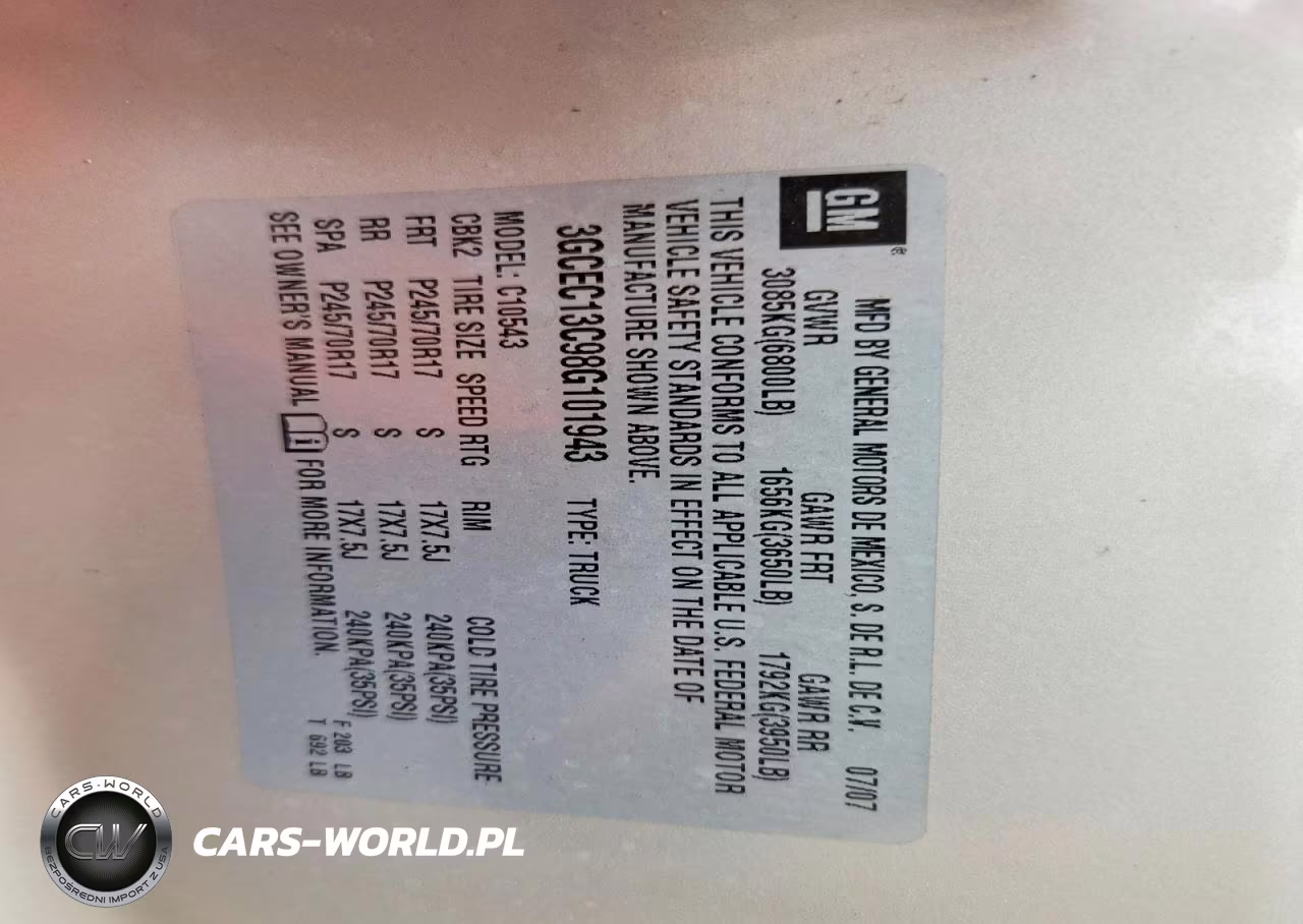 2008 Chevrolet Silverado C1500 VIN:3GCEC13C98G101943 - 12