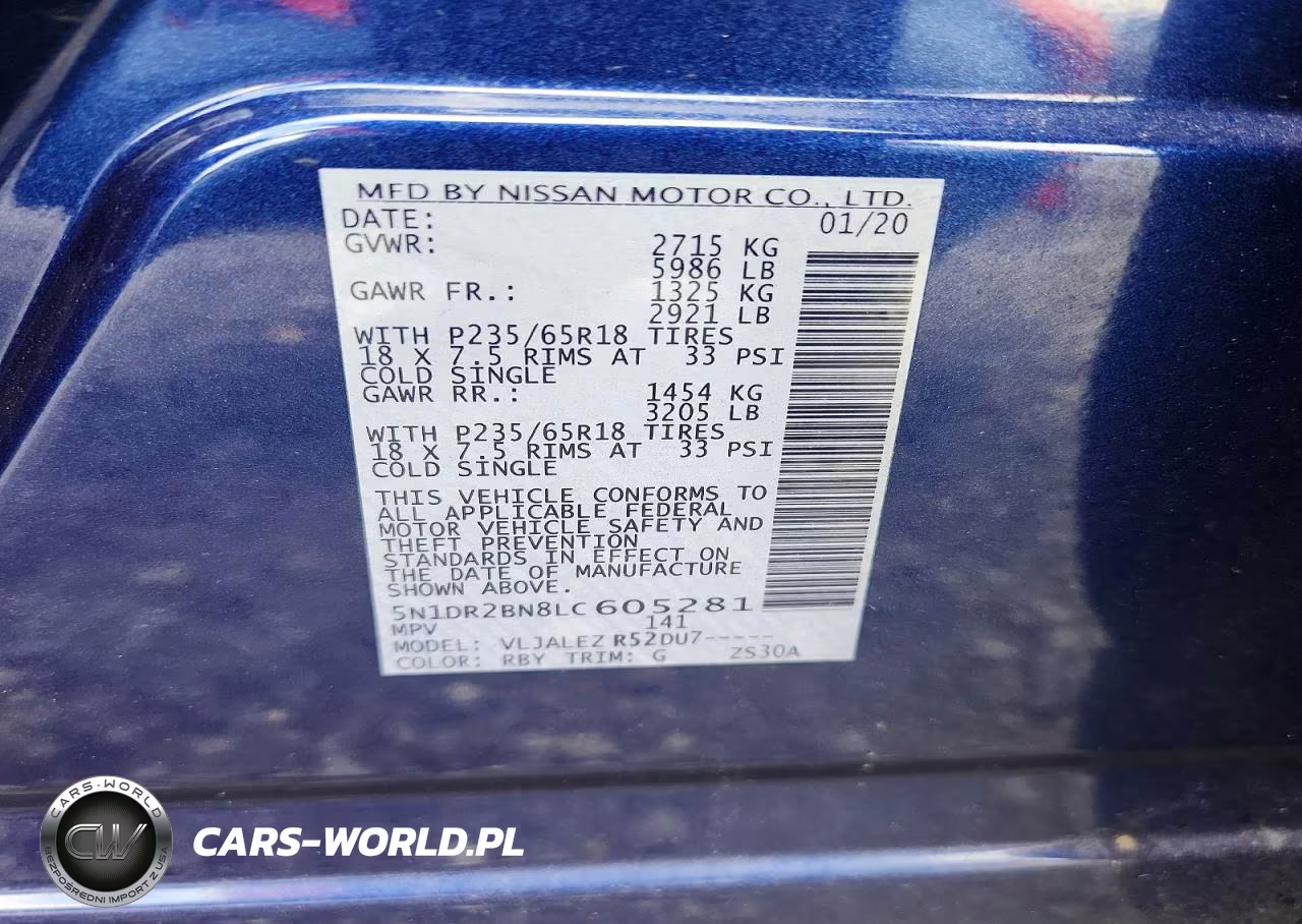 2020 Nissan Pathfinder Sv VIN:5N1DR2BN8LC605281 - 13