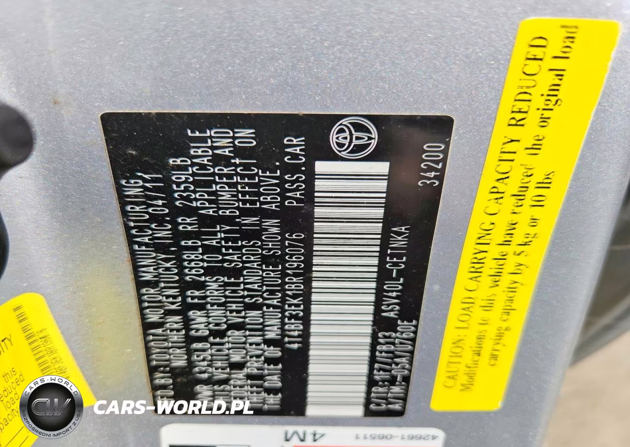 2011 Toyota Camry Le VIN:4T4BF3EK1BR196076 - 12