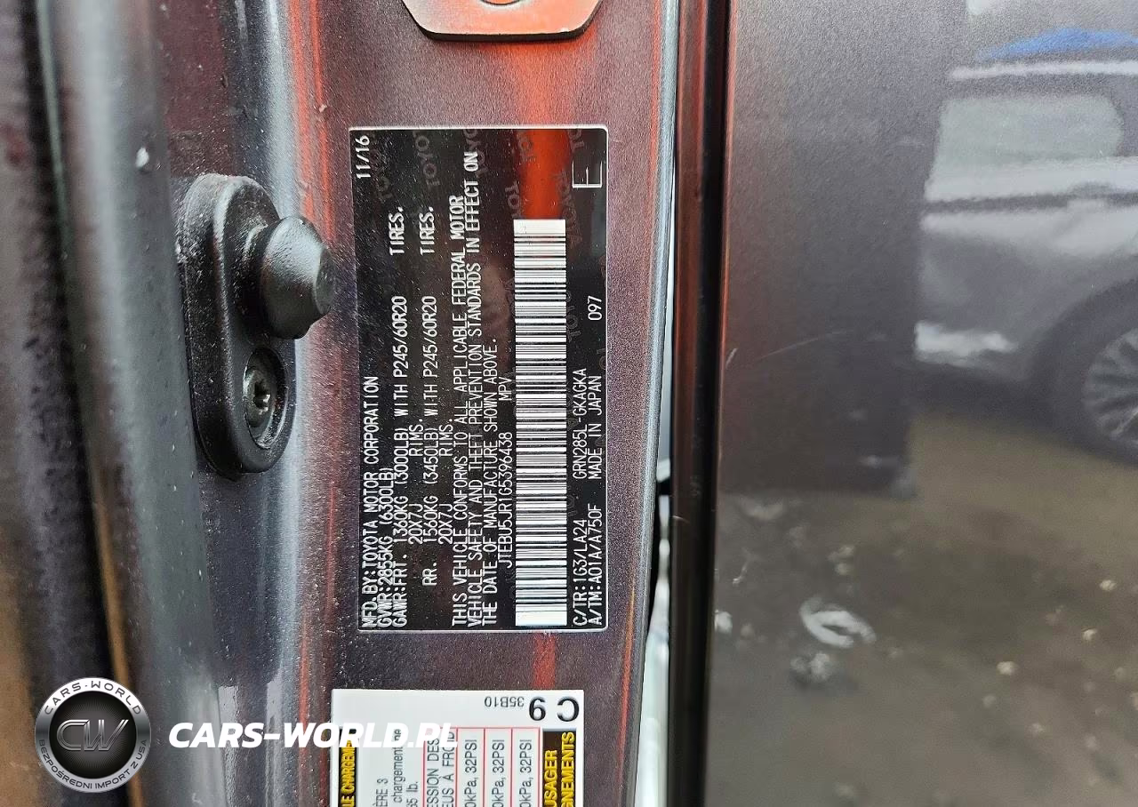 2016 Toyota 4Runner Limited VIN:JTEBU5JR1G5396438 - 13