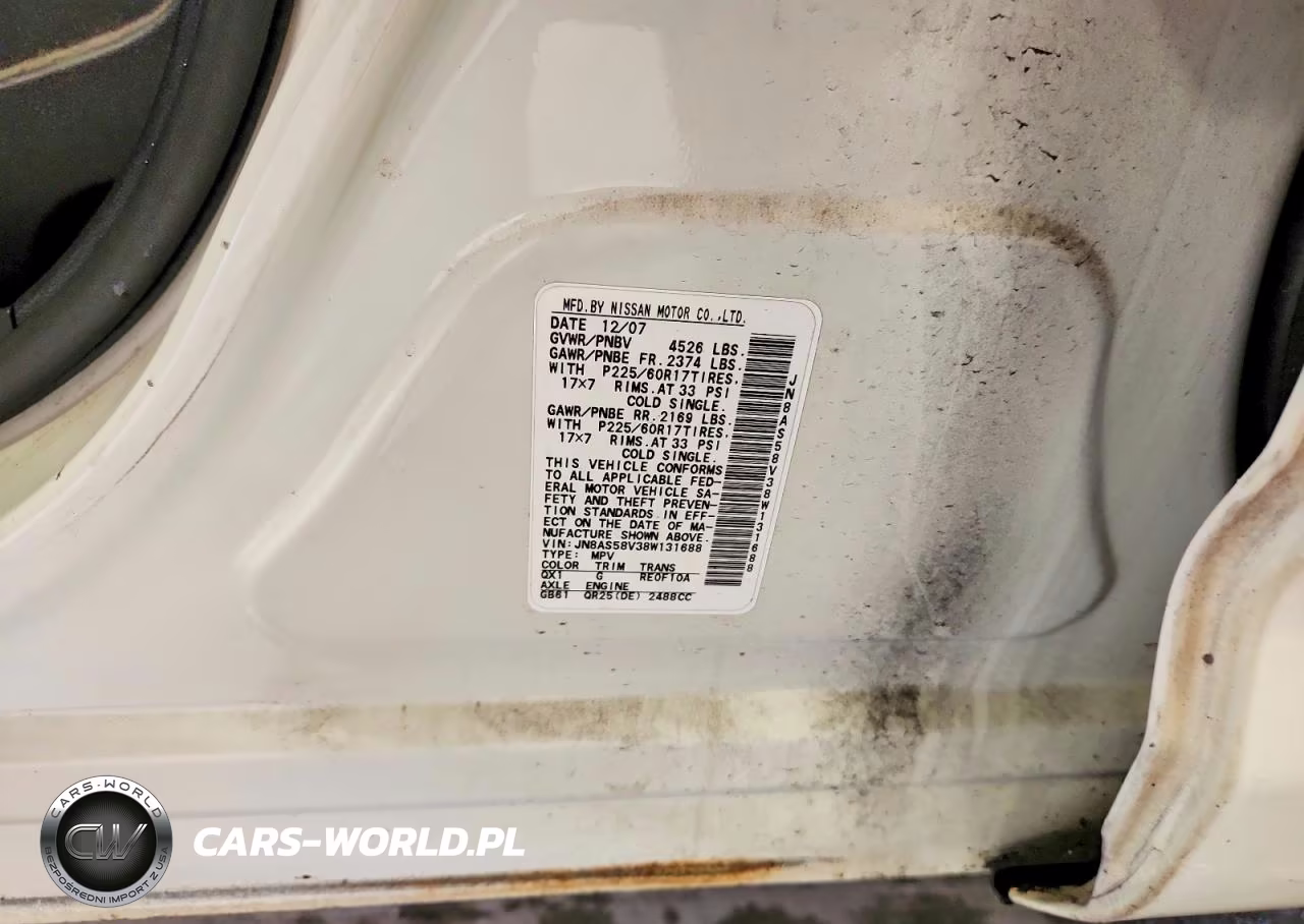 2008 Nissan Rogue S VIN:JN8AS58V38W131688 - 13