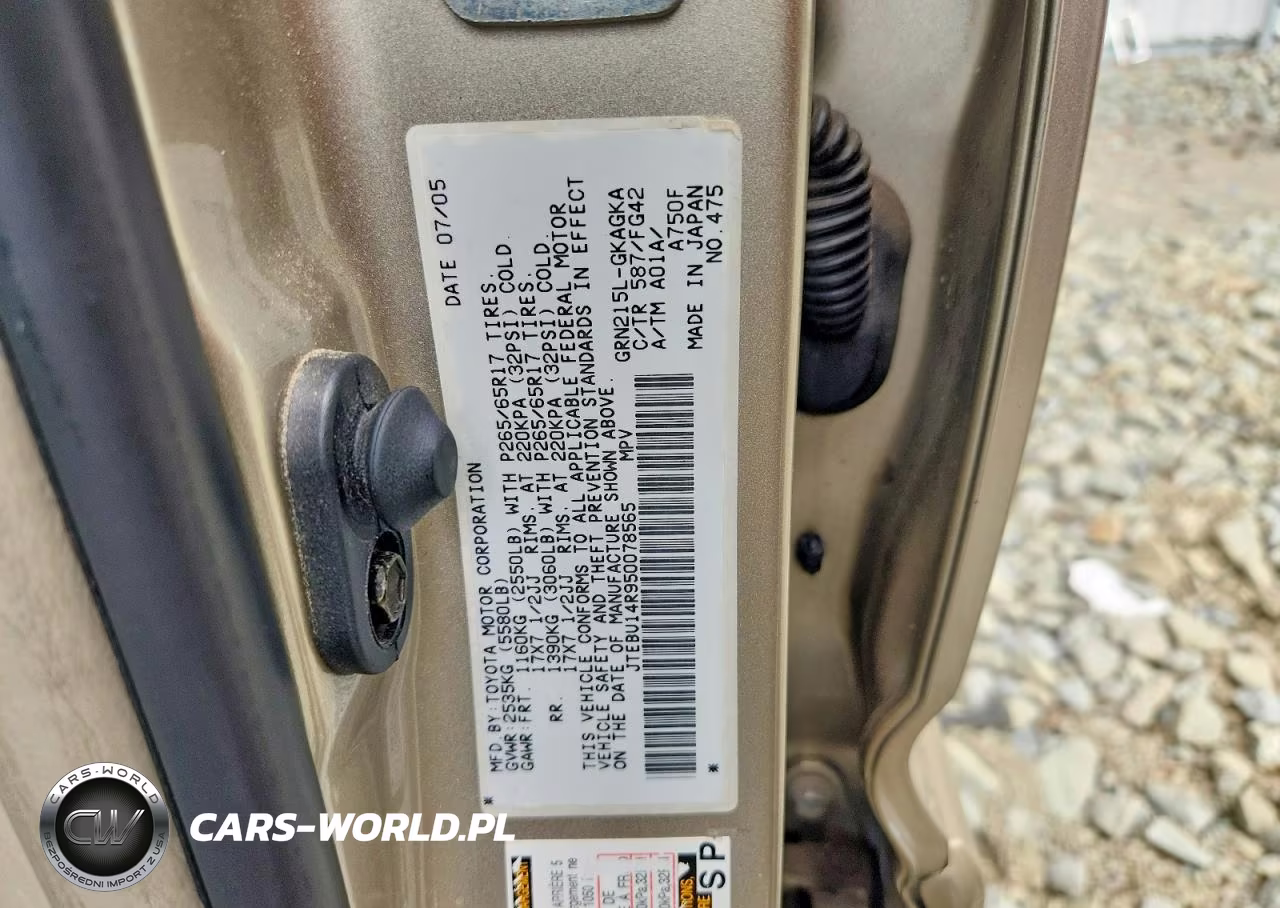 2005 Toyota 4Runner Sr5 VIN:JTEBU14R950078565 - 12