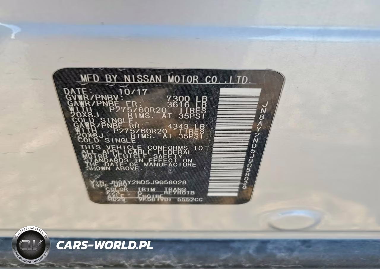 2018 Nissan Armada Sl VIN:JN8AY2ND5J9058028 - 13