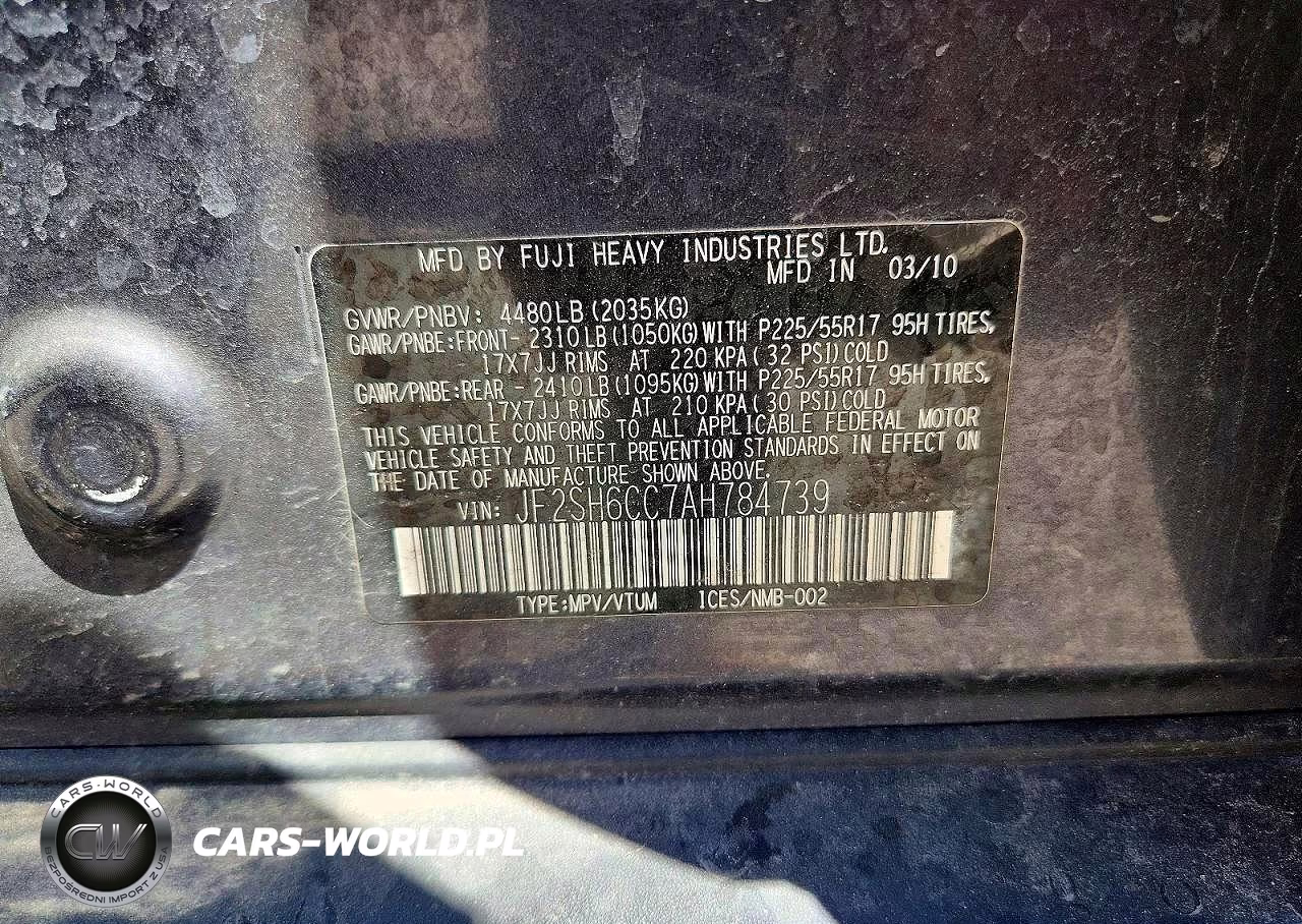 2010 Subaru Forester 2.5X Premium VIN:JF2SH6CC7AH784739 - 12