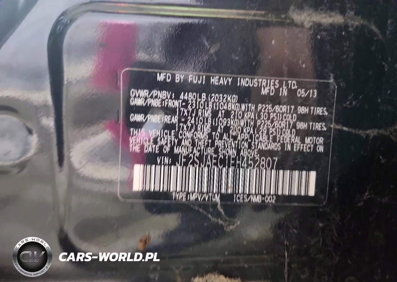 2014 Subaru Forester 2.5I Premium VIN:JF2SJAEC1EH452807 - 12