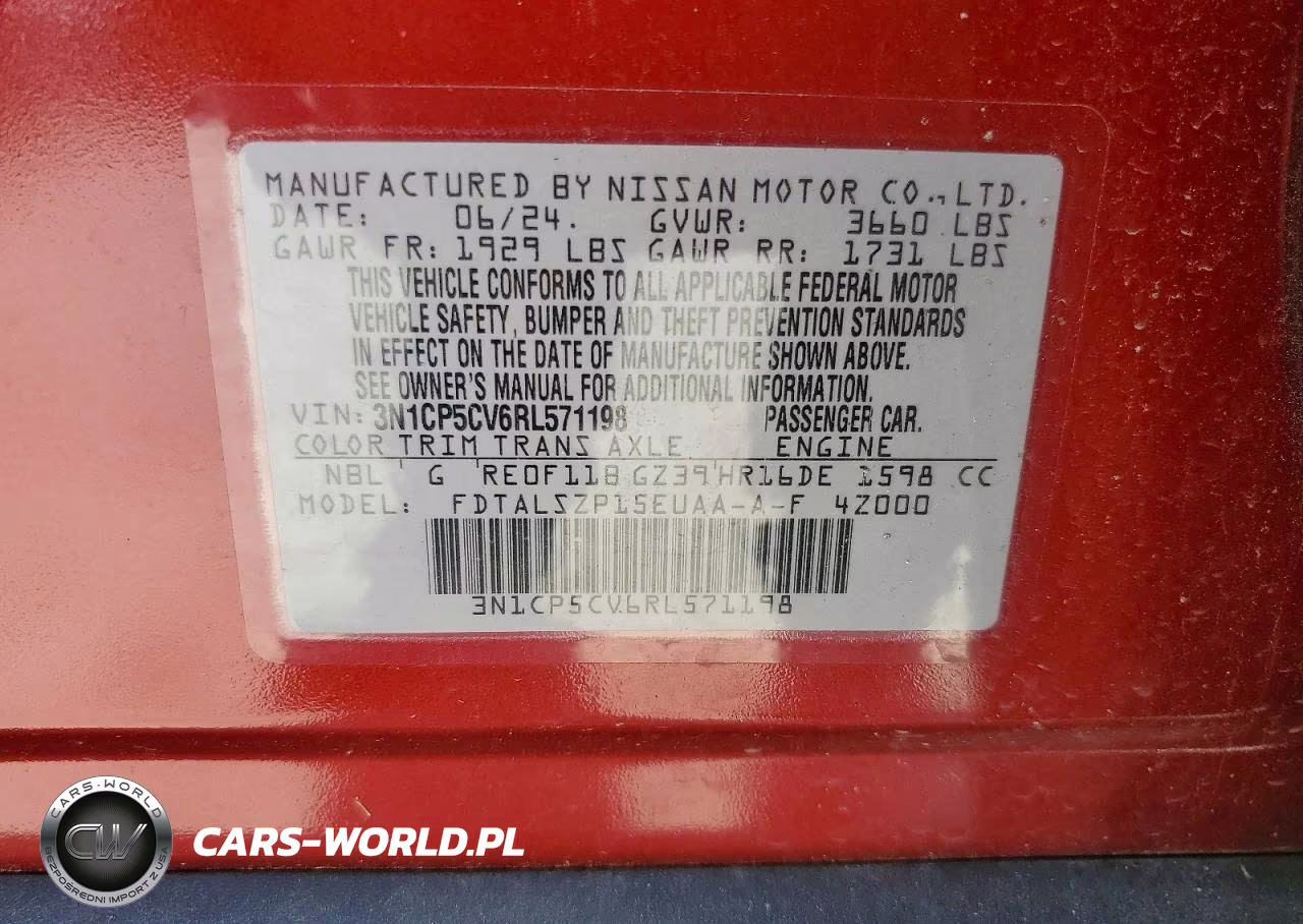 2024 Nissan Kicks Sv VIN:3N1CP5CV6RL571198 - 12