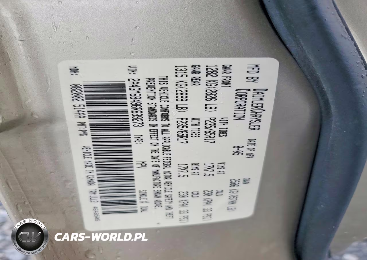 2006 Chrysler Pacifica Touring VIN:2A4GM68496R639273 - 13