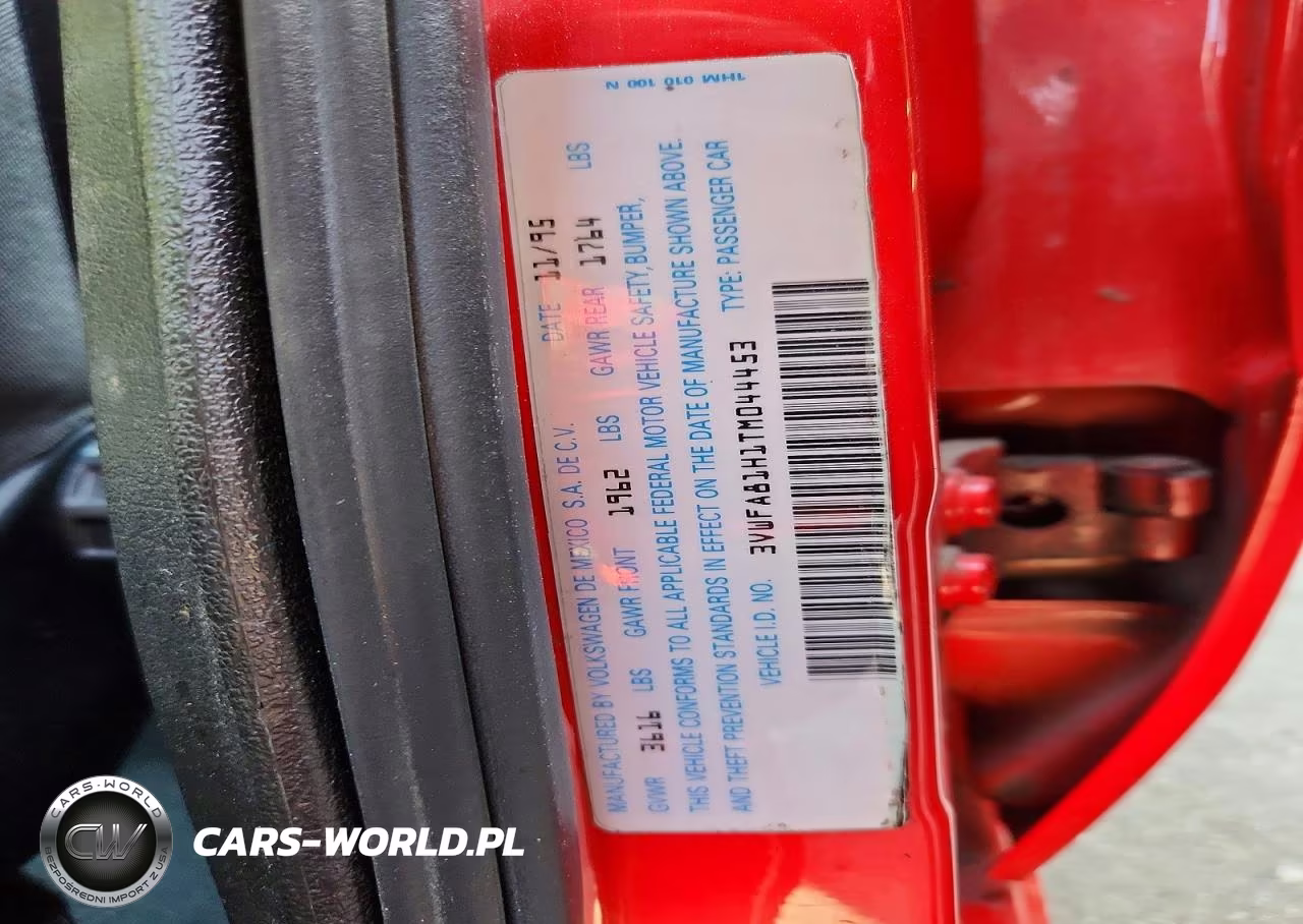 1996 Volkswagen Golf Gl VIN:3VWFA81H1TM044453 - 12