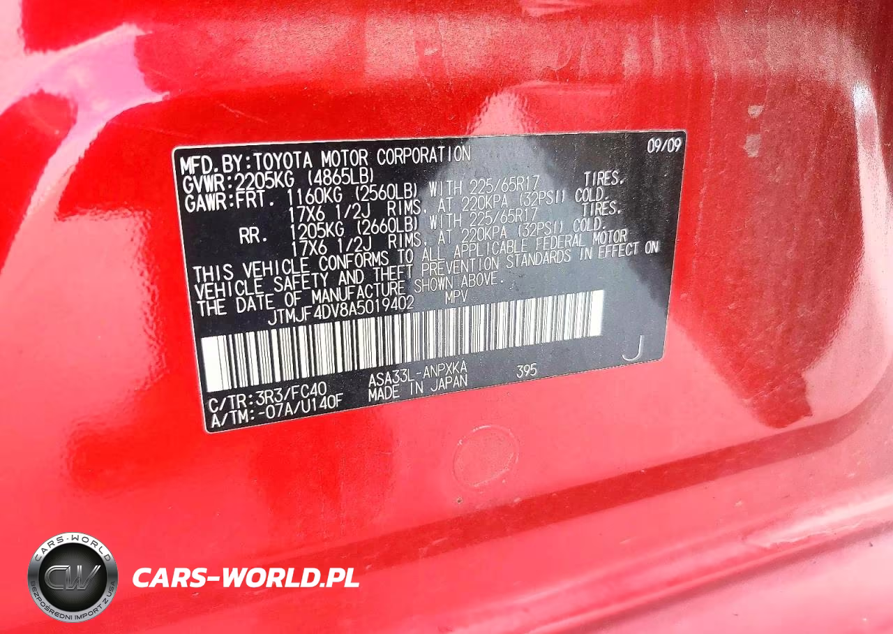 2010 Toyota Rav4 Base VIN:JTMJF4DV8A5019402 - 13
