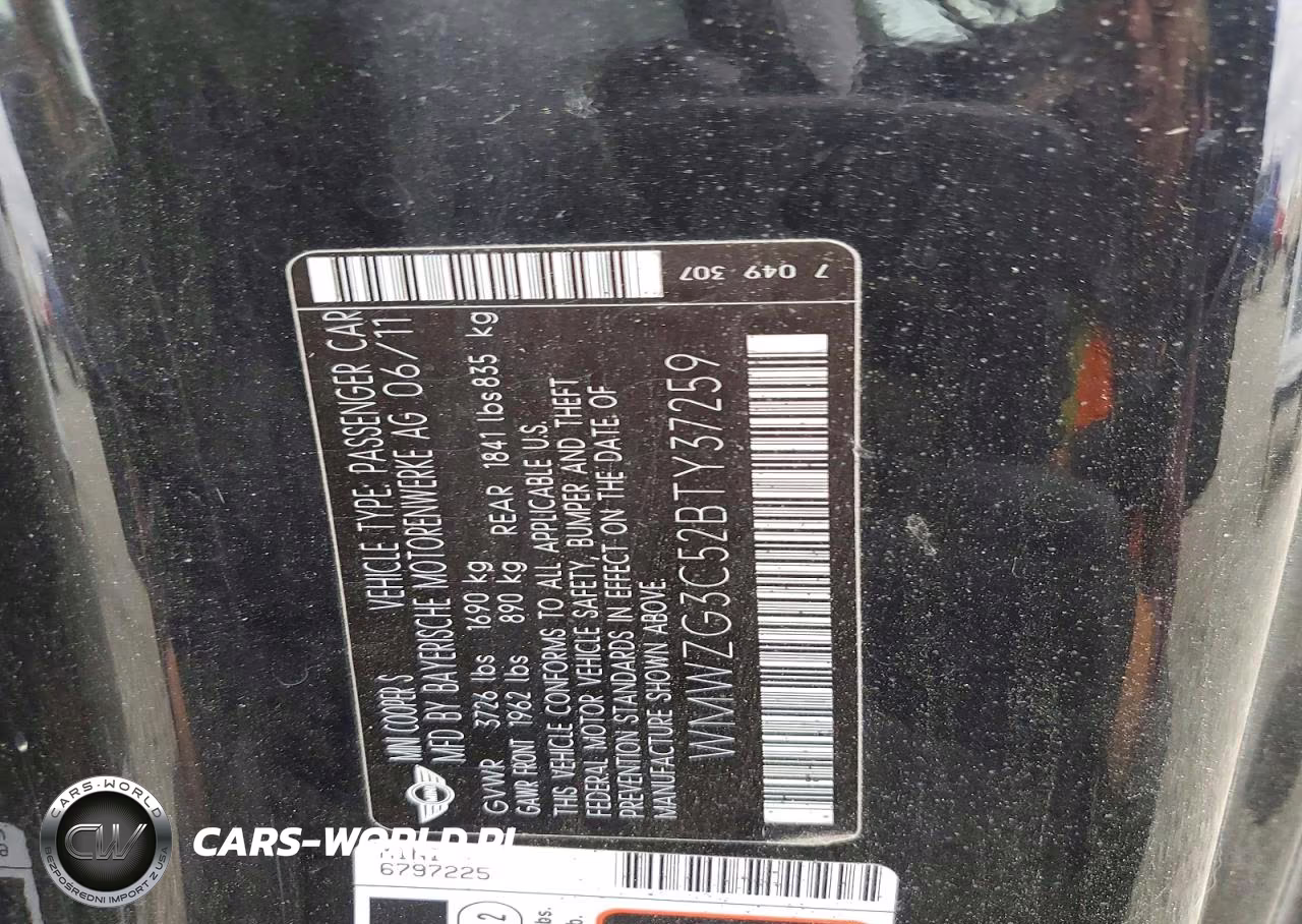 2011 Mini Cooper S Clubman VIN:WMWZG3C52BTY37259 - 13