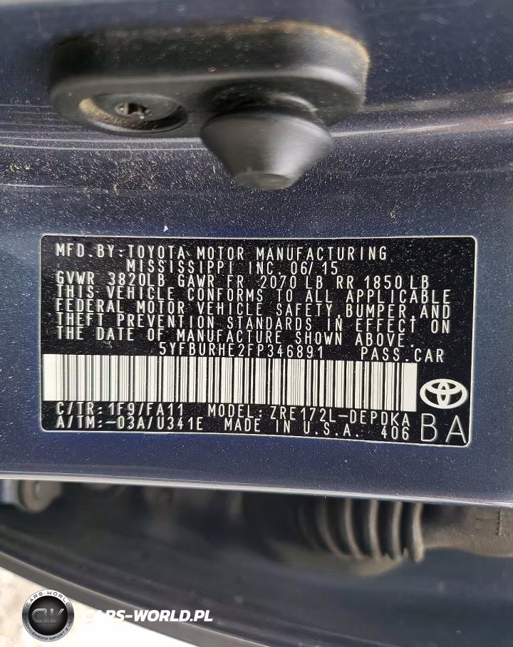 2015 Toyota Corolla L VIN:5YFBURHE2FP346891 - 13