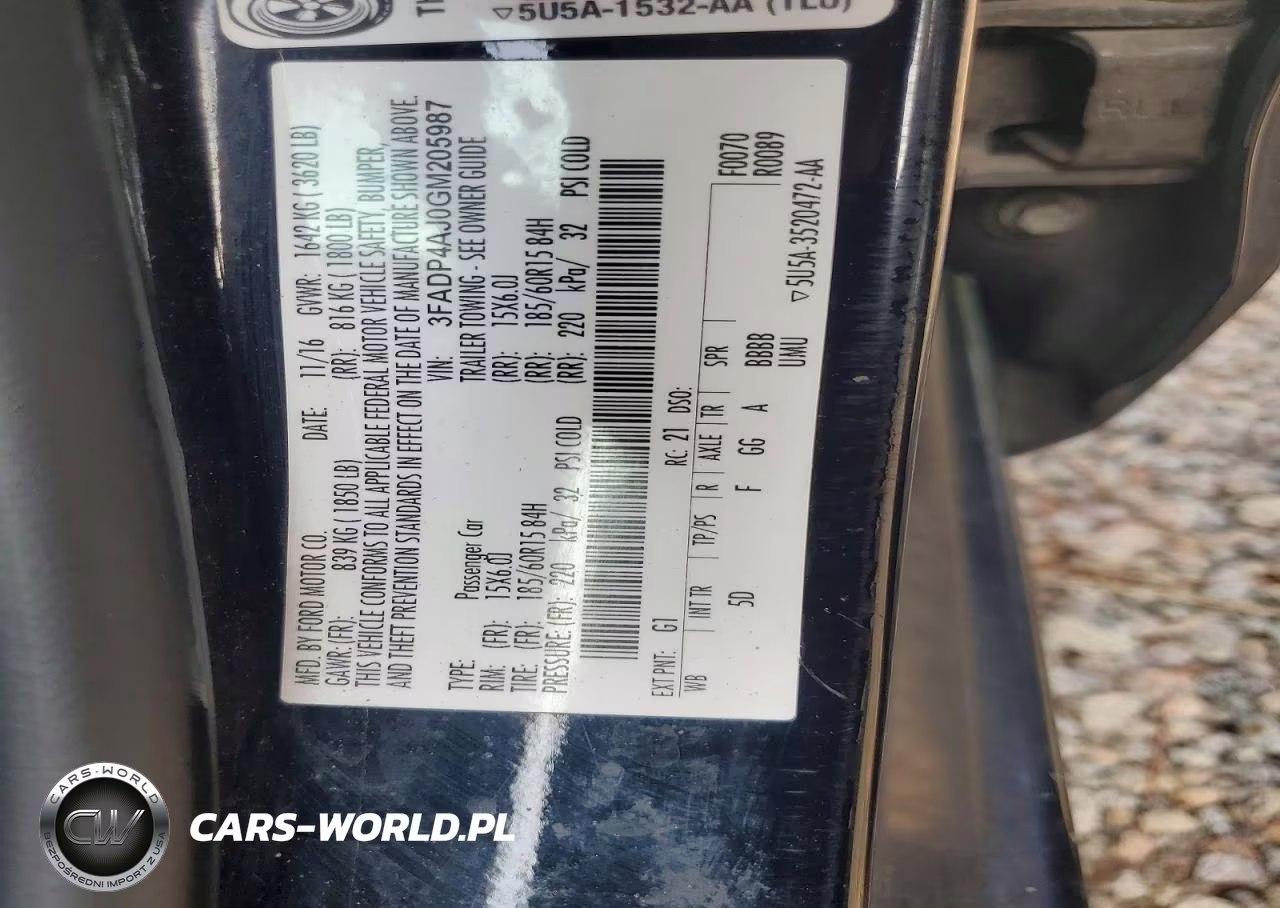 2016 Ford Fiesta S VIN:3FADP4AJ0GM205987 - 12