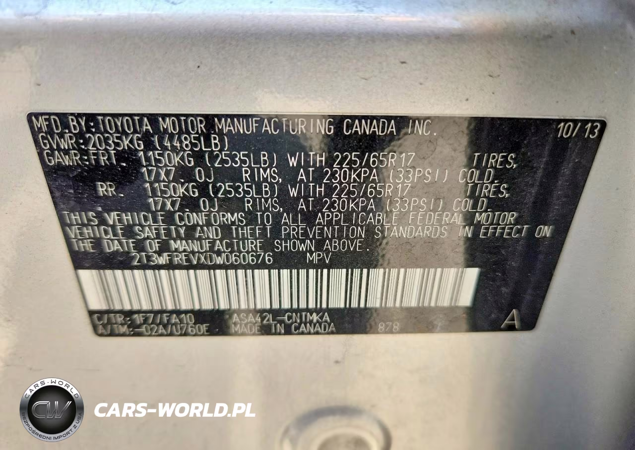 2013 Toyota Rav4 Xle VIN:2T3WFREVXDW060676 - 13