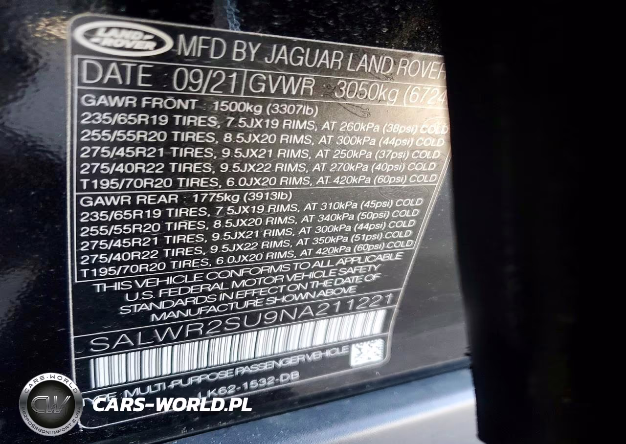 2022 Land Rover Range Rover Sport Hse Silver Edition VIN:SALWR2SU9NA211221 - 13
